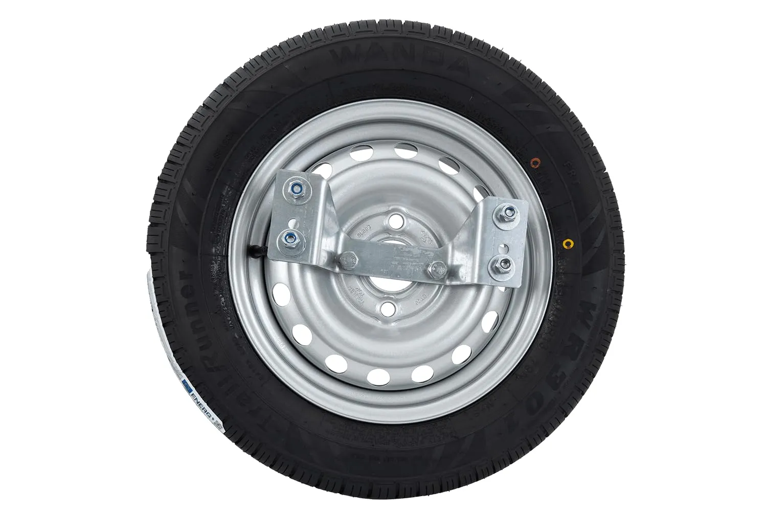 UNITRAILER Ruota di Scorta 155/70 R13 con Staffa per Rimorchi Garden Trailer Kipp, Pneumatico Wanda 79N e Cerchio 4x100 - immagine 7