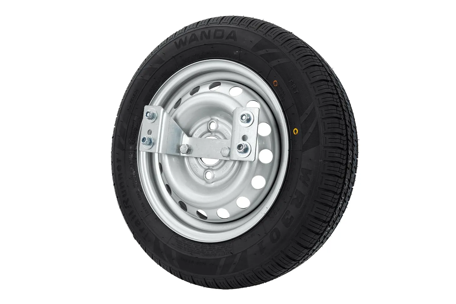 UNITRAILER Ruota di Scorta 155/70 R13 con Staffa per Rimorchi Garden Trailer Kipp, Pneumatico Wanda 79N e Cerchio 4x100 - immagine 8