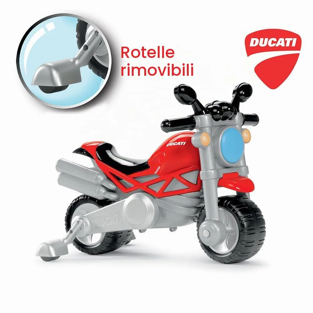 Chicco Ducati Monster Moto Giocattolo Cavalcabile con Clacson e Rombo Sonoro, Ruote di Supporto Rimuovibili, 18 Mesi - 5 Anni, Max 25 Kg - immagine 7