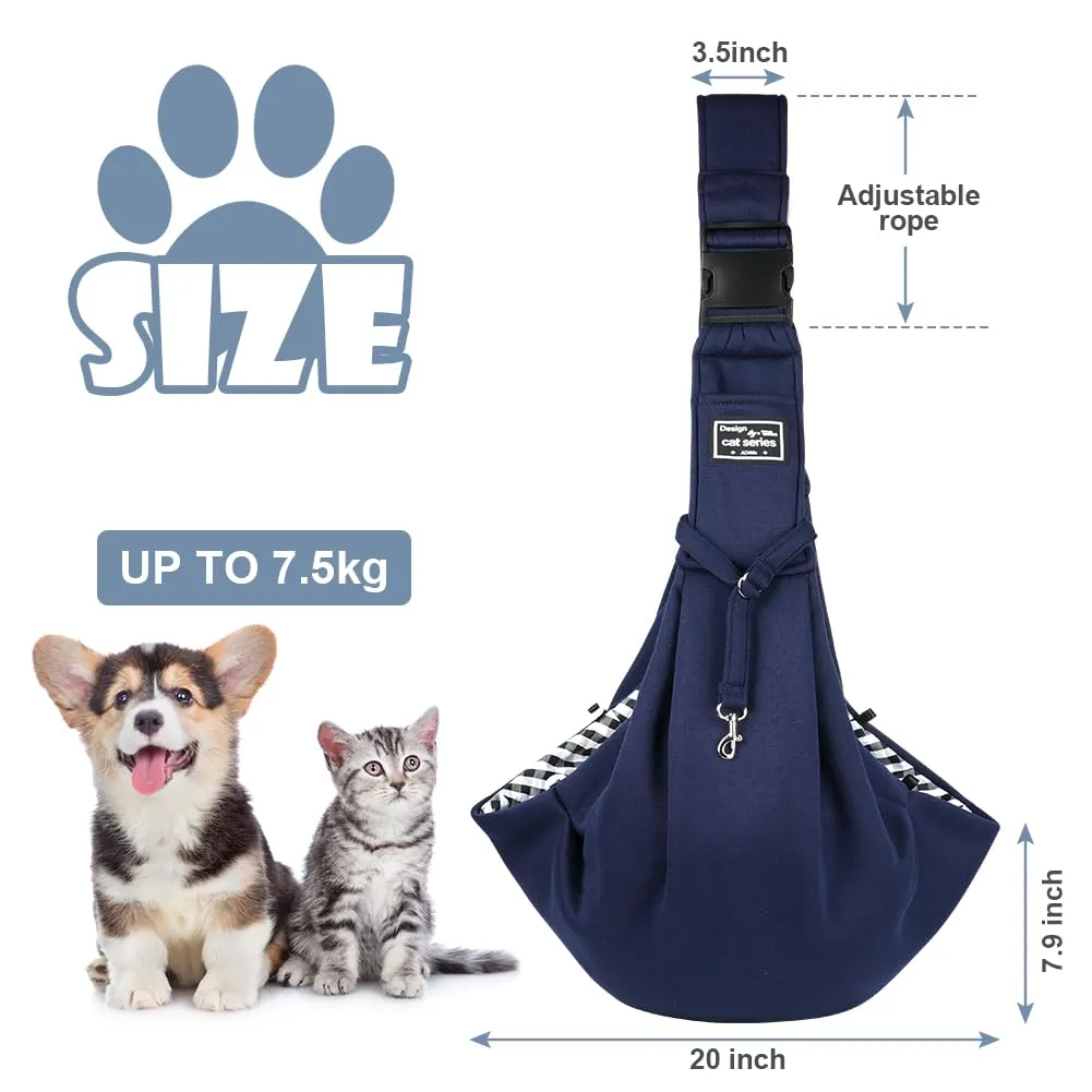 Adiwo Borsa da Viaggio per Cani e Gatti, Reversibile a Tracolla, fino a 7.5 KG - immagine 2