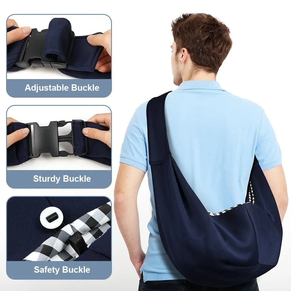 Adiwo Borsa da Viaggio per Cani e Gatti, Reversibile a Tracolla, fino a 7.5 KG - immagine 5