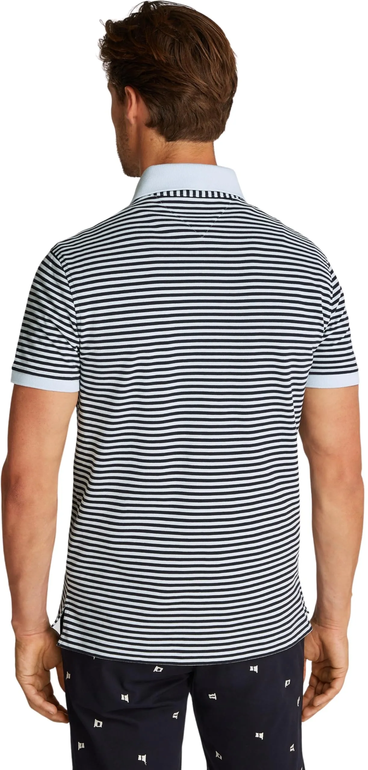 Tommy Hilfiger Uomo Maglietta Polo Maniche Corte Regular Fit Breezy Blue/Desert Sky, S - immagine 2