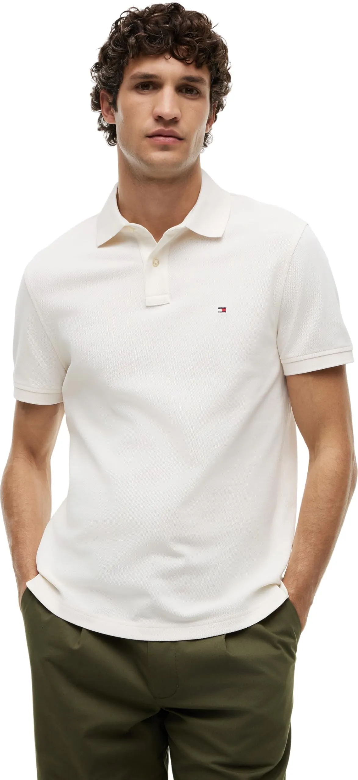 Tommy Hilfiger Polo Regular Fit Maniche Corte Ivory Petal, S - immagine 1