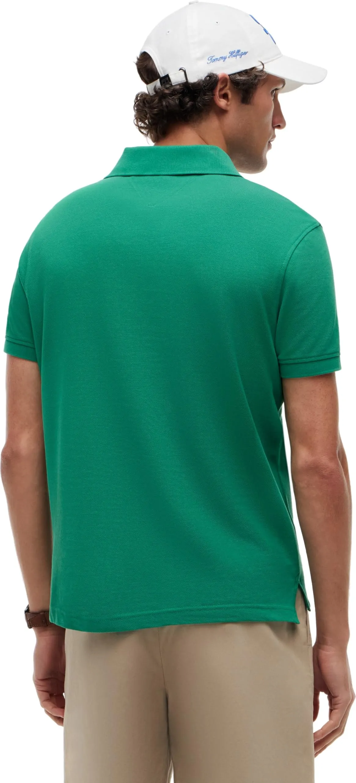 Tommy Hilfiger Polo Maniche Corte Regular Fit, Verde Nouveau Green, XS - immagine 2