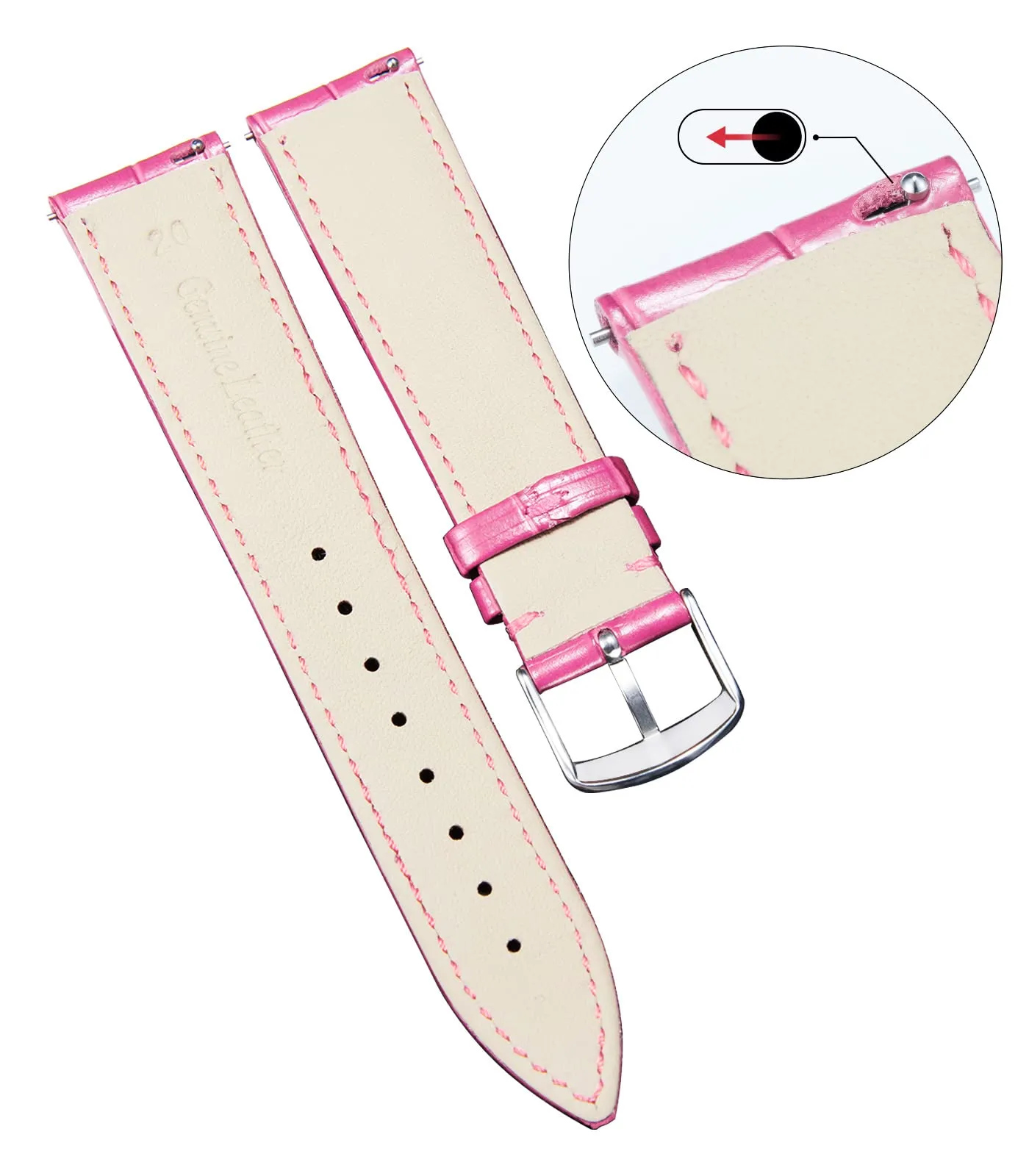 BINLUN Cinturino per Orologio in Pelle Sgancio Rapido 12mm - immagine 3