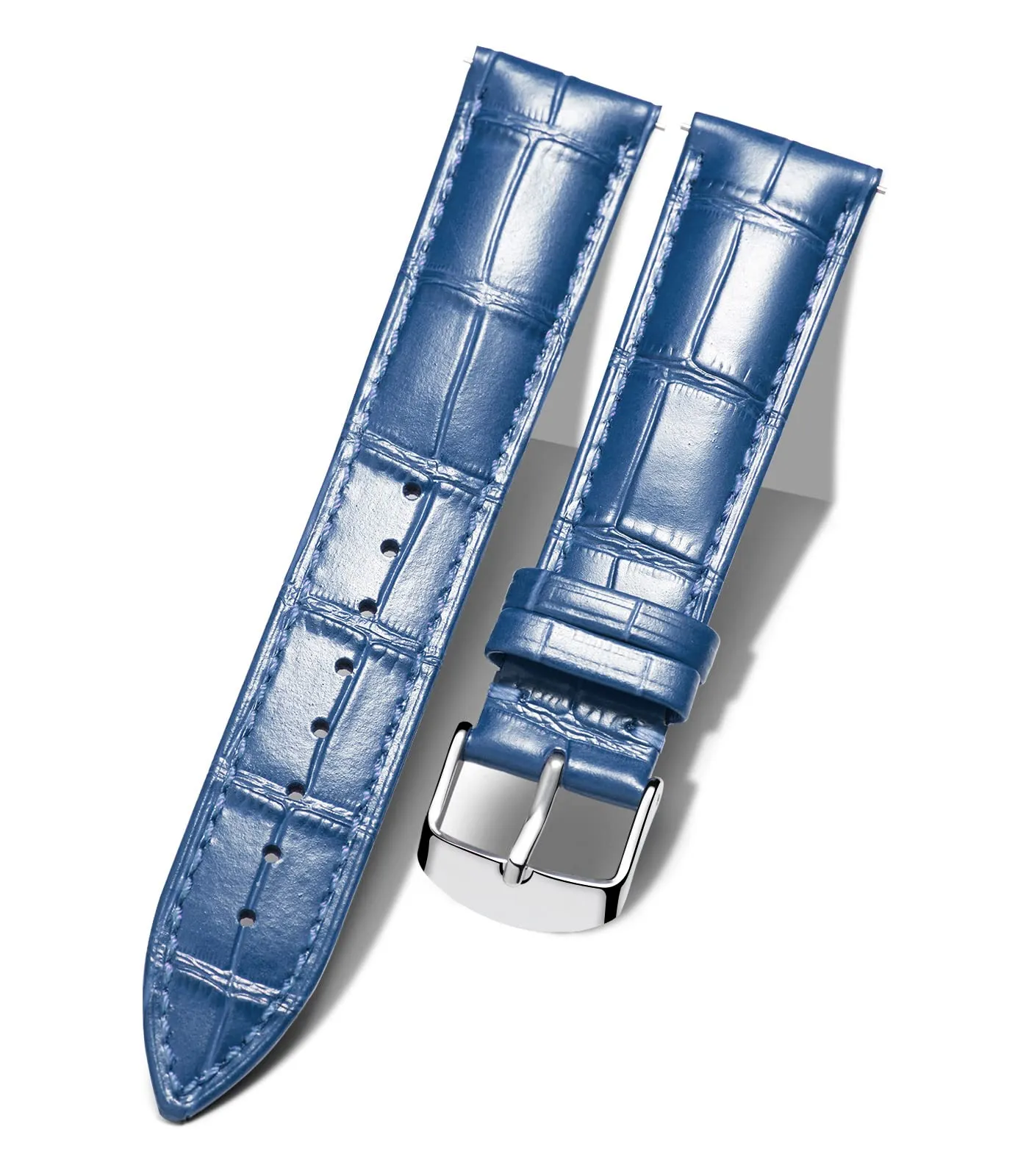BINLUN Cinturino per Orologio in Pelle Sgancio Rapido 17mm S-blu - immagine 1