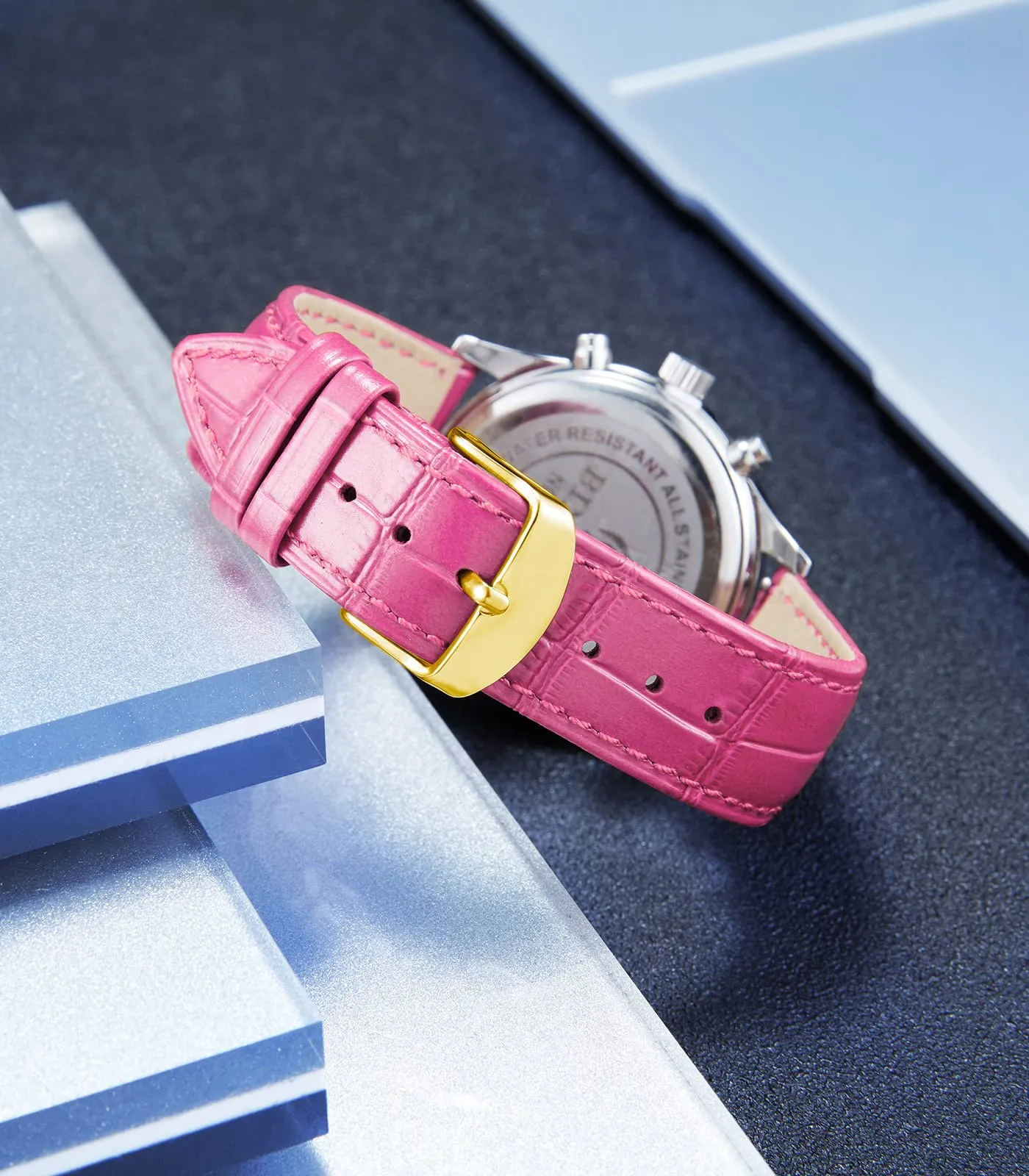 BINLUN Cinturino per Orologio in Pelle Sgancio Rapido 12mm - immagine 4