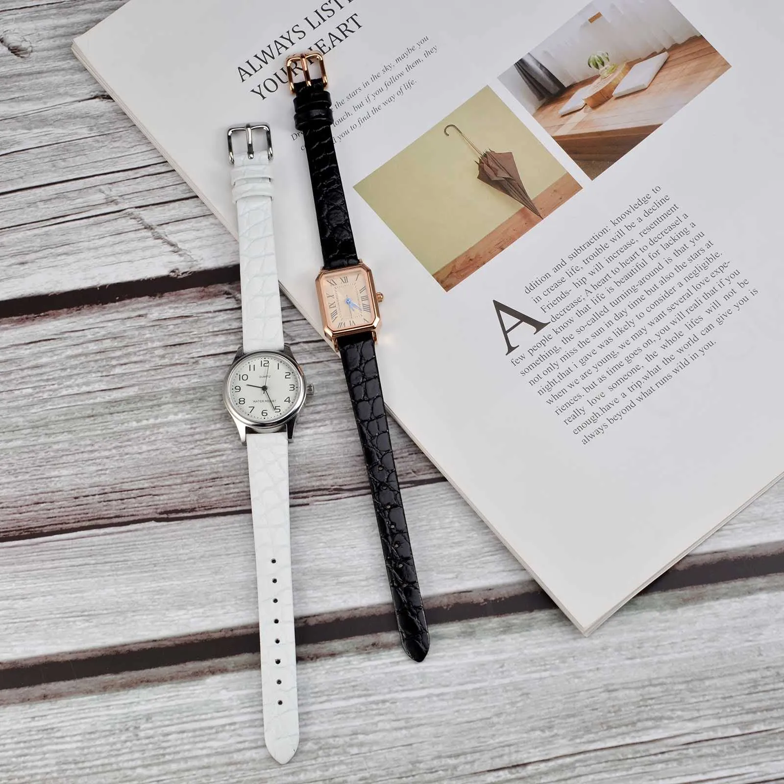 BISONSTRAP Cinturino di Ricambio in Pelle per Orologi Donna, 20mm, Bianco con Fibbia in Oro - immagine 6