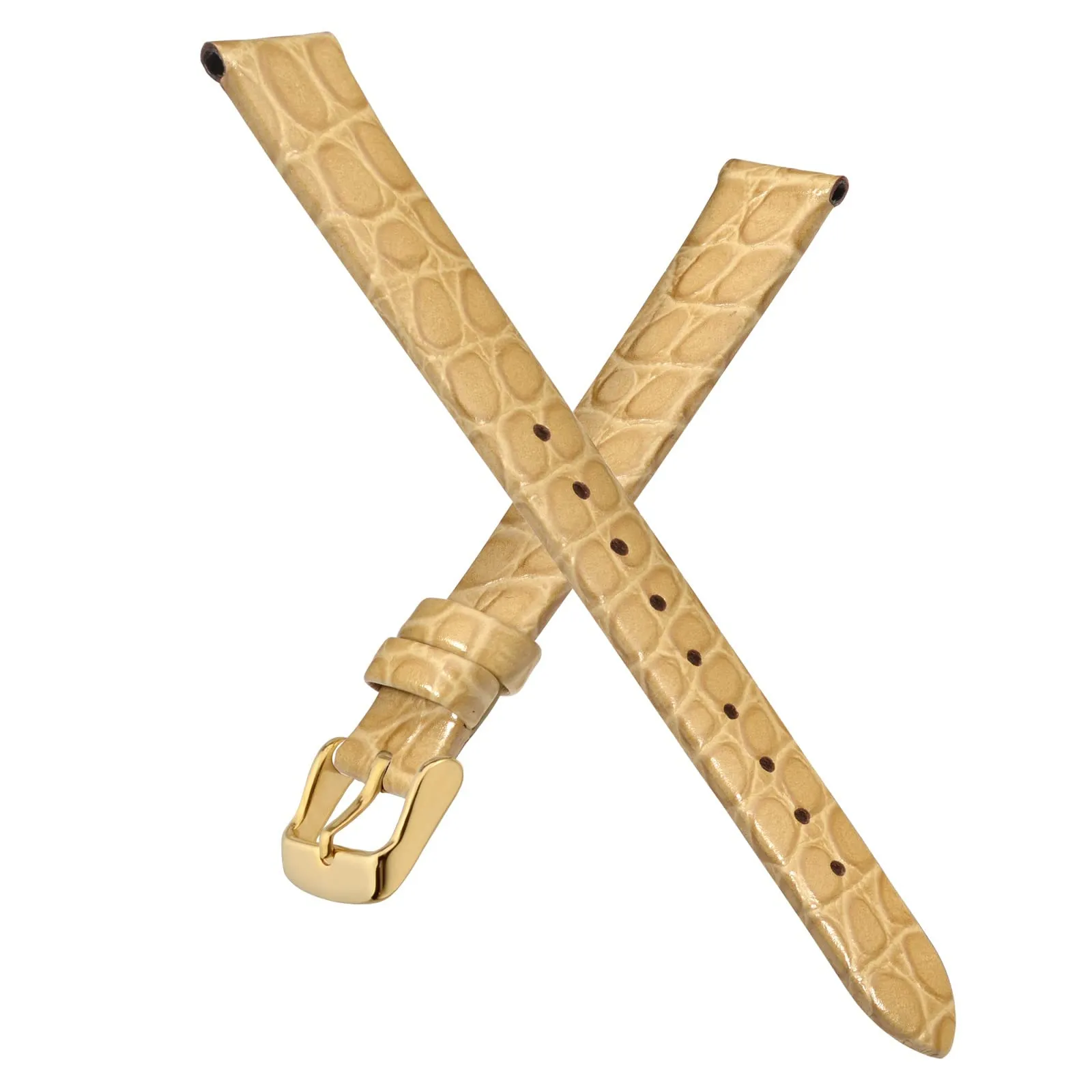 BISONSTRAP Cinturino in Pelle per Orologi Donna, 20mm, Grano con Fibbia in Oro - immagine 3
