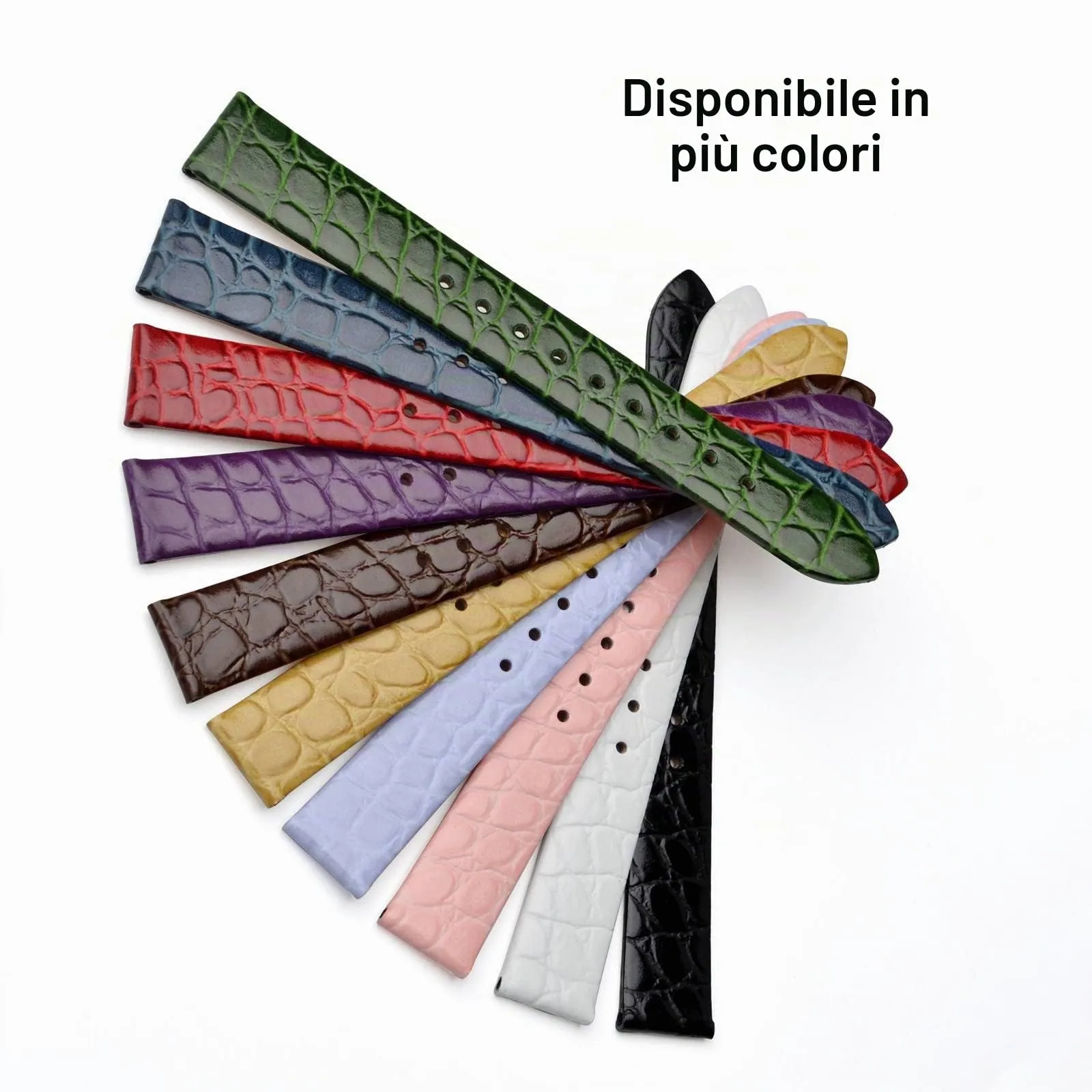 BISONSTRAP Cinturino di Ricambio in Pelle per Orologi Donna, 16mm, Nero con Fibbia in Oro - immagine 9