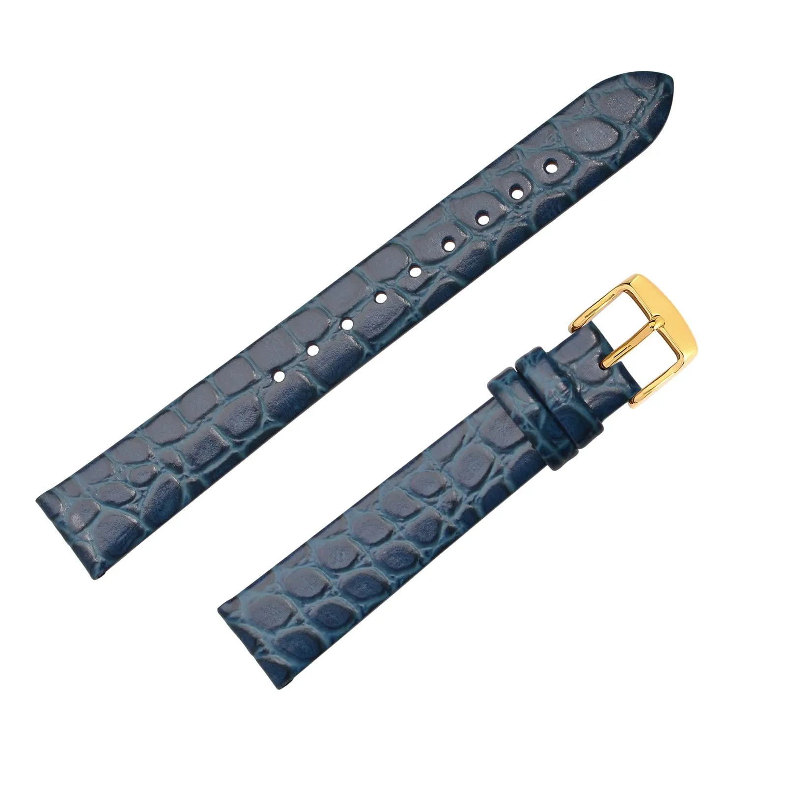 BISONSTRAP Cinturino in Pelle per Orologi Donna, 20mm, Blu con Fibbia Oro - immagine 8
