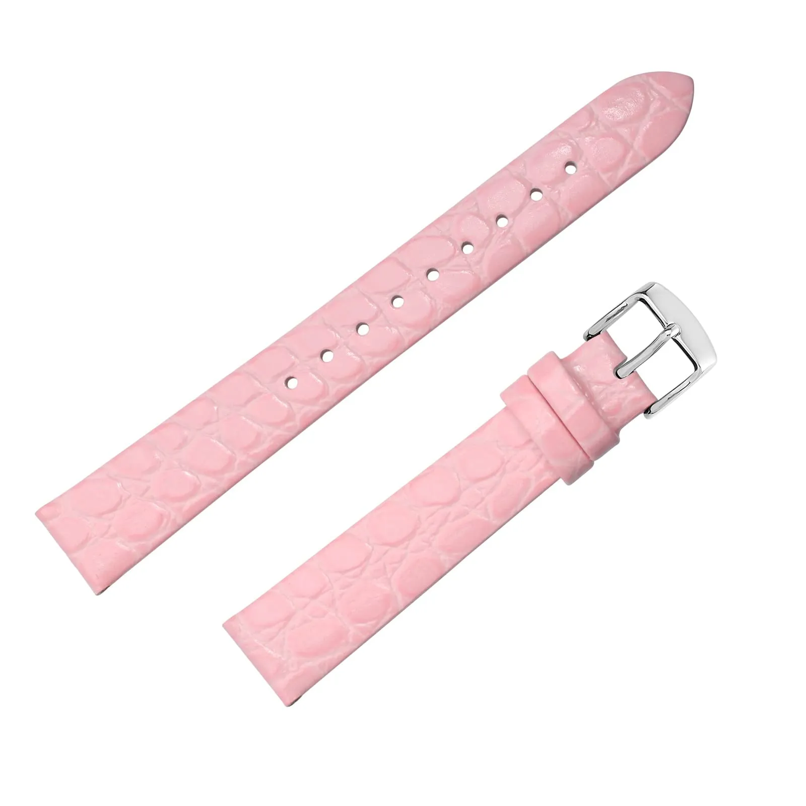 BISONSTRAP Cinturino di Ricambio per Orologi Donna, 18mm, Rosa con Fibbia in Argento - immagine 8