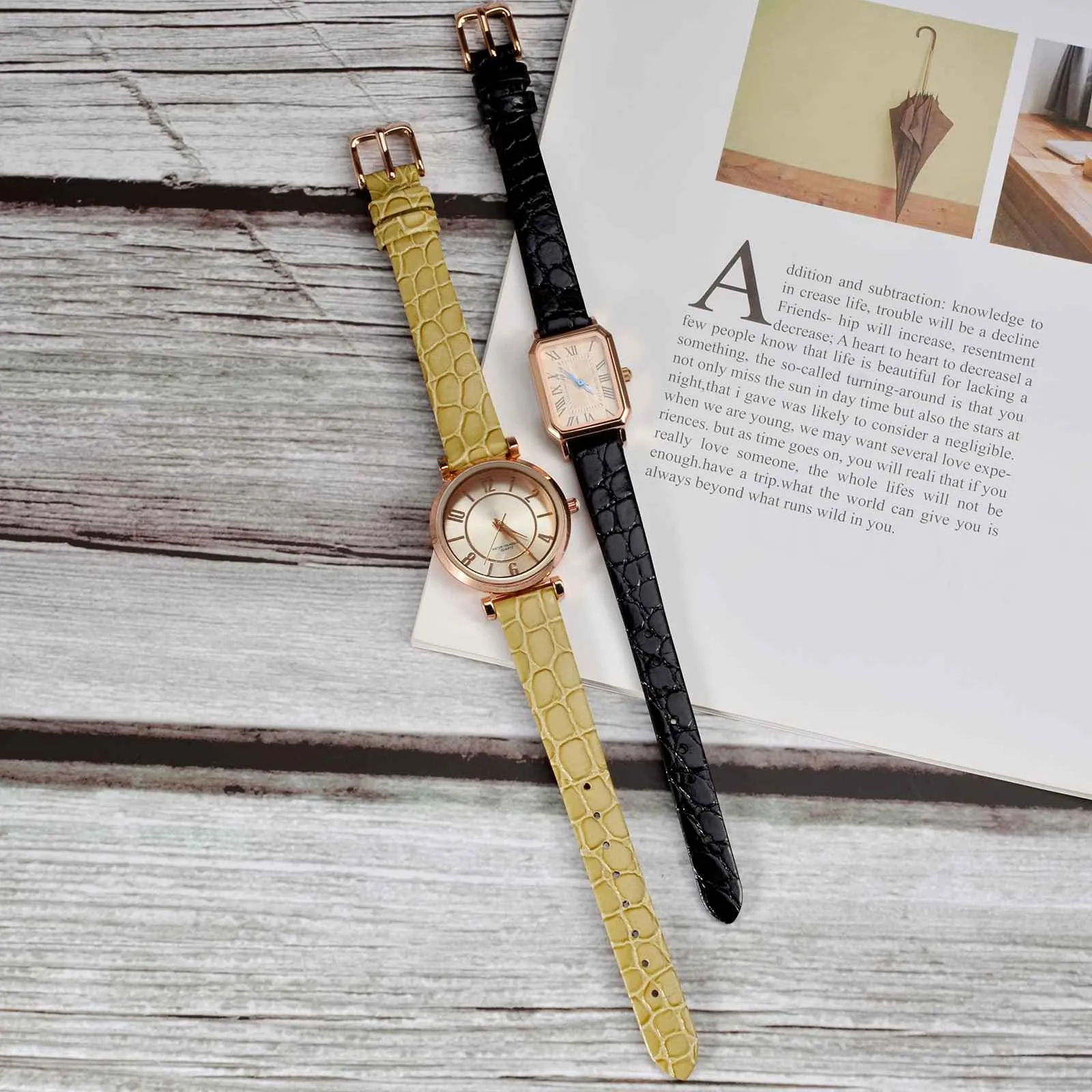 BISONSTRAP Cinturino di Ricambio in Pelle per Orologi Donna, 8mm, Grano con Fibbia in Oro - immagine 6