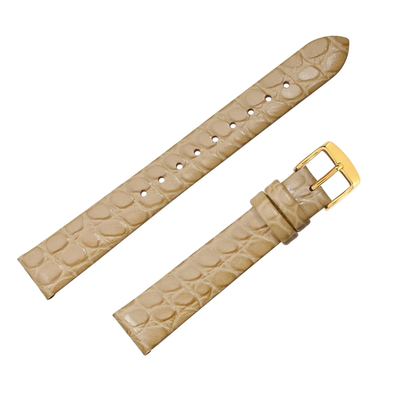 BISONSTRAP Cinturino di Ricambio in Pelle per Orologi Donna, 8mm, Grano con Fibbia in Oro - immagine 8