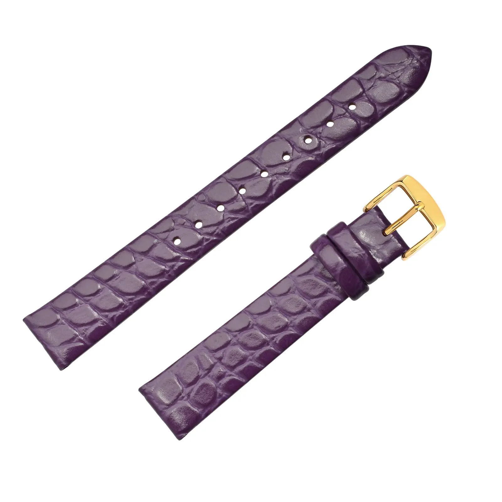 BISONSTRAP Cinturino in Pelle per Orologi Donna, 20mm, Viola con Fibbia in Oro - immagine 8