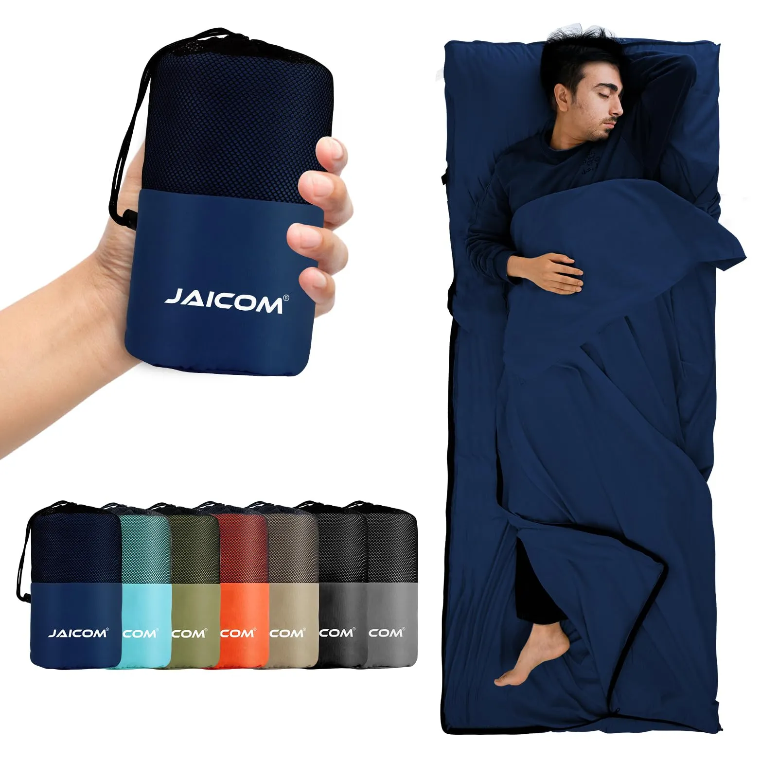 JAICOM Sacco Lenzuolo Sacco a Pelo, 220x90cm - immagine 1