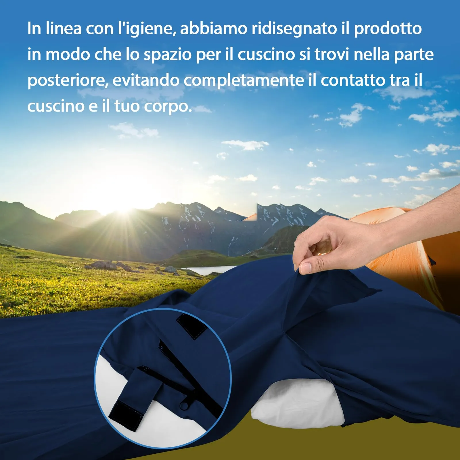 JAICOM Sacco Lenzuolo Sacco a Pelo, 220x90cm - immagine 4