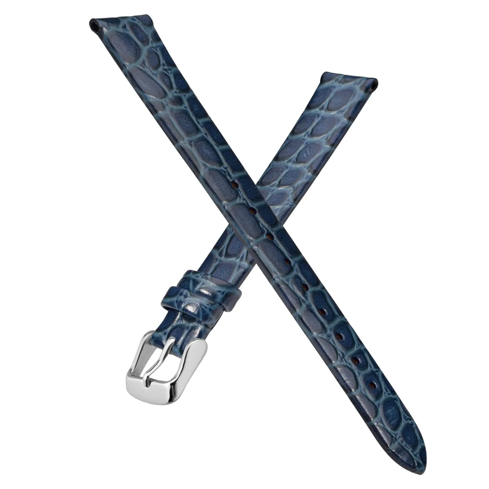 BISONSTRAP Cinturini per Orologi Donna, 8mm, Blu con Fibbia in Argento - immagine 3