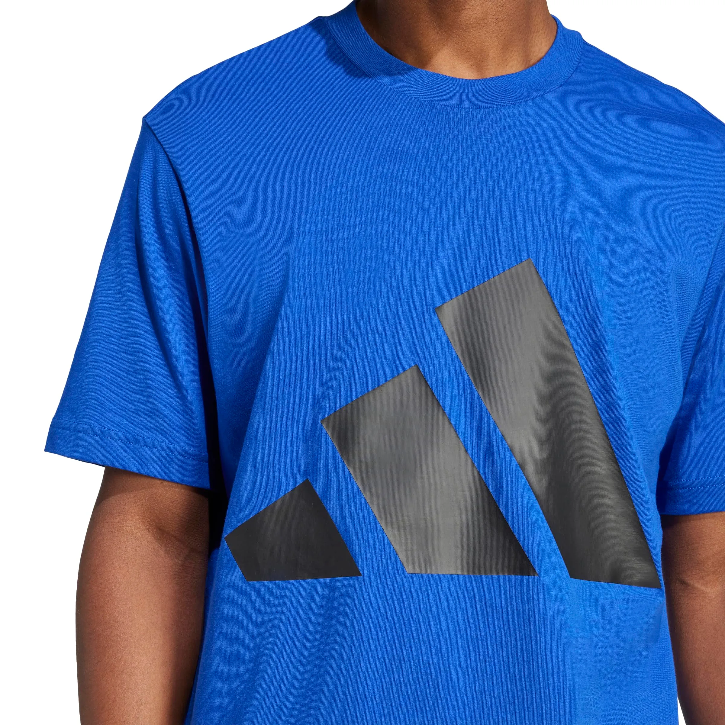 Adidas Essentials Big Logo Single Jersey Tee, Team Blu Reale/Nero, XXL - immagine 4