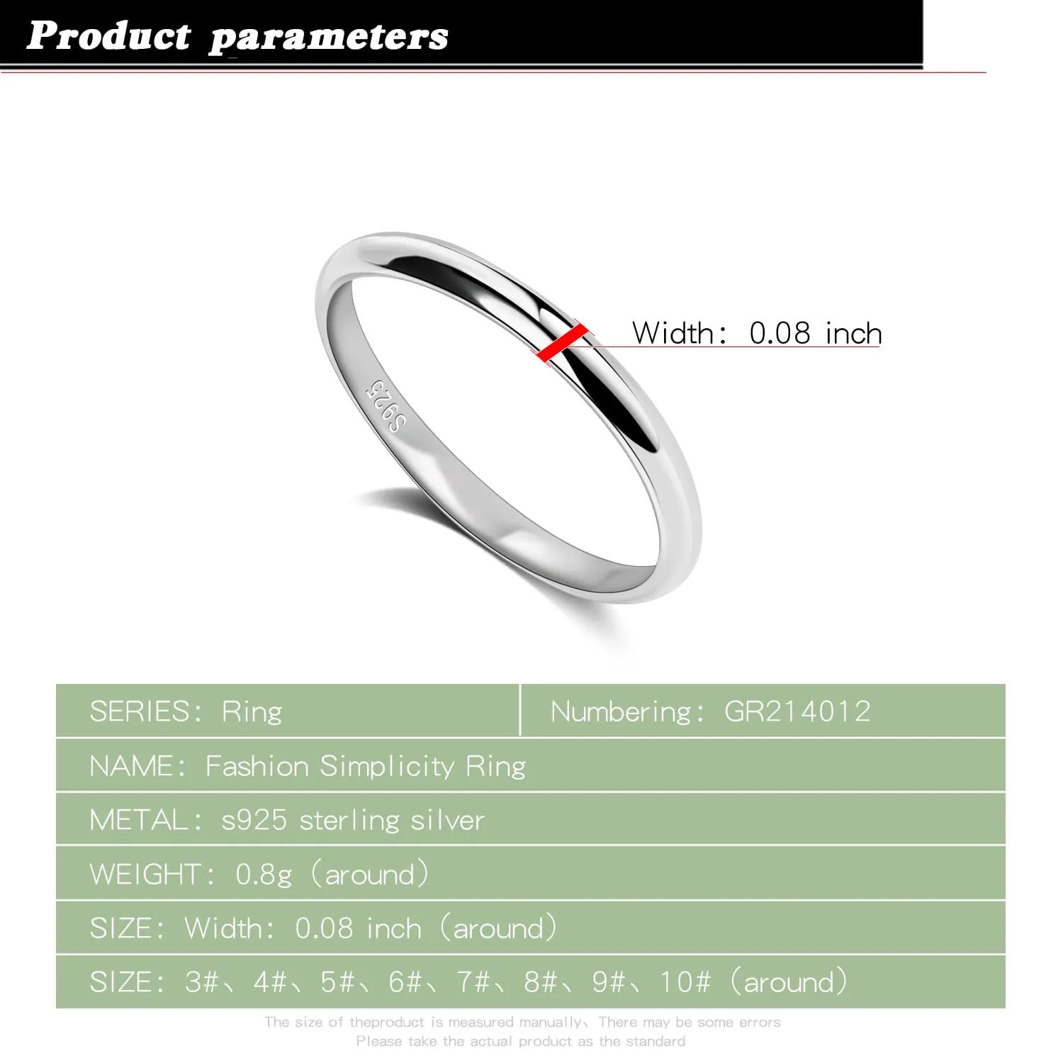 Dankadi Anello di fede in argento 925 placcato oro, larghezza 3,5 mm, taglia 5 - immagine 2