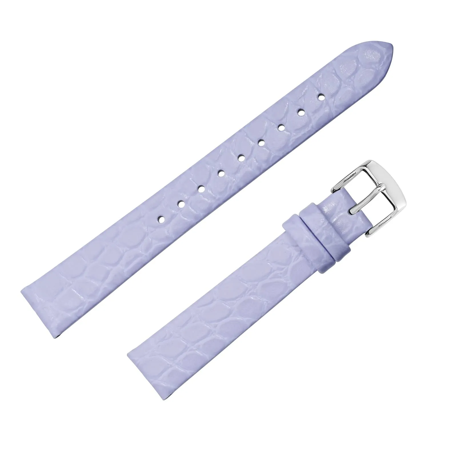 BISONSTRAP Cinturino per Orologi Donna in Pelle, 14mm, Viola Chiaro con Fibbia Argento - immagine 8