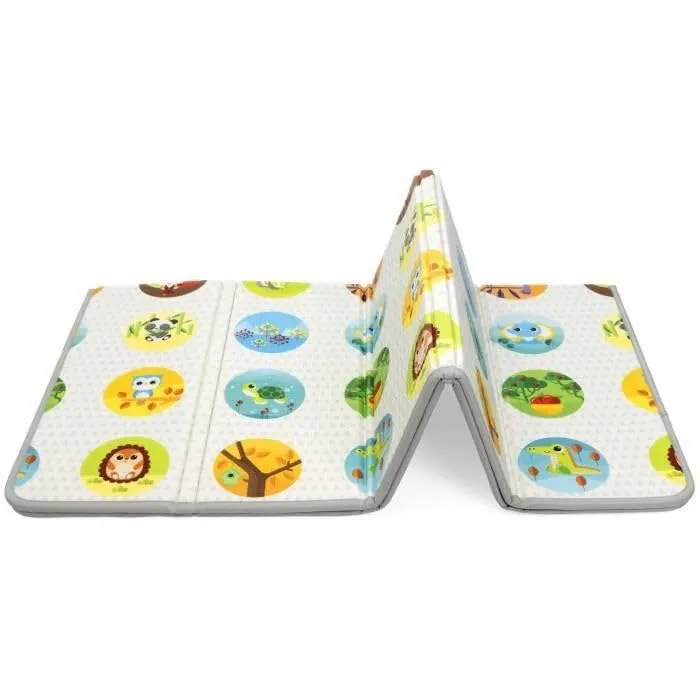Chicco Tappeto Gioco Bambini 2in1, Extra Large 200x180 cm, Spessore 1.3 cm, Double Face con Animali e Paesaggio, Pieghevole, 0+ Mesi - immagine 4