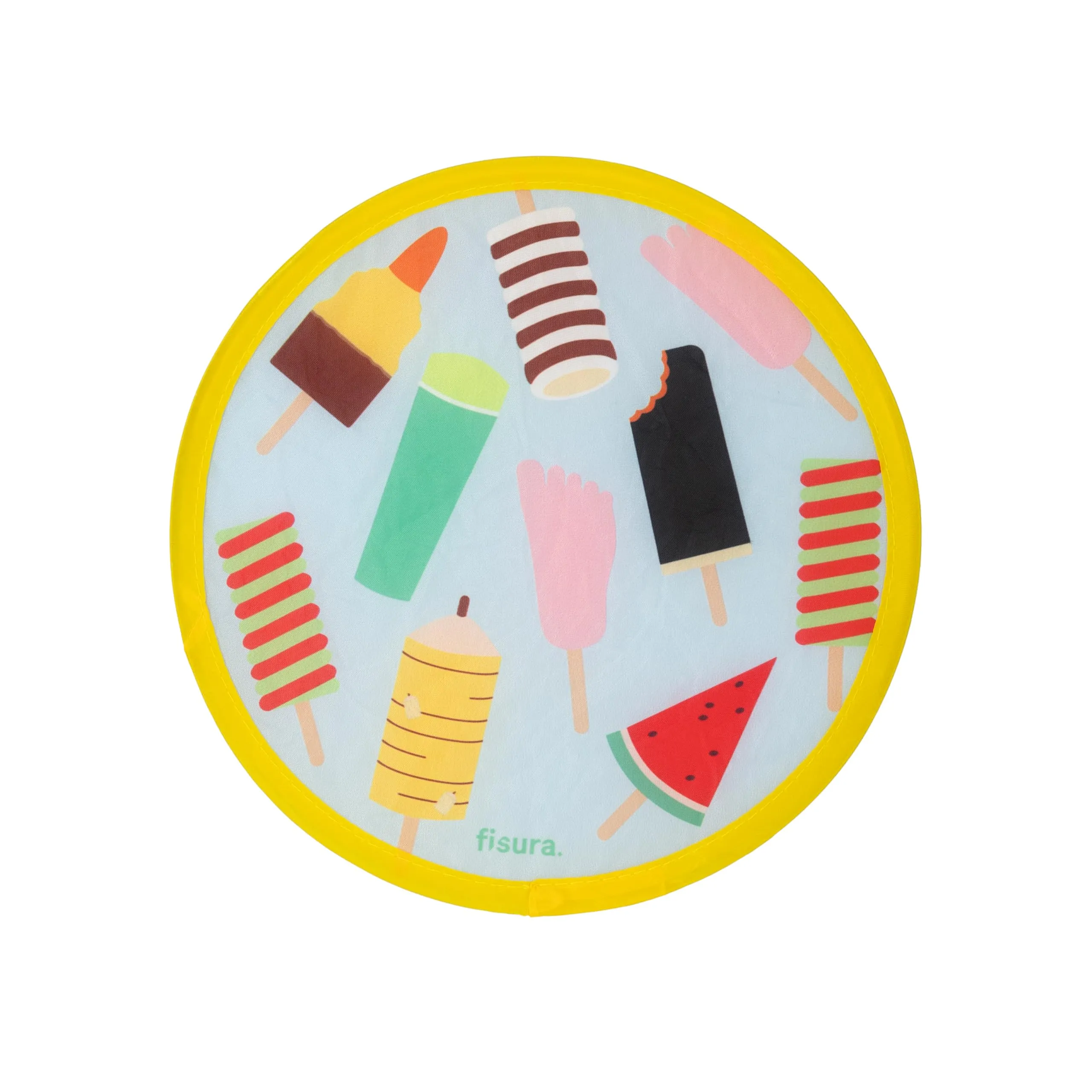 Fisura Ventaglio Rotondo Pieghevole, 20 cm, Gelato - immagine 3