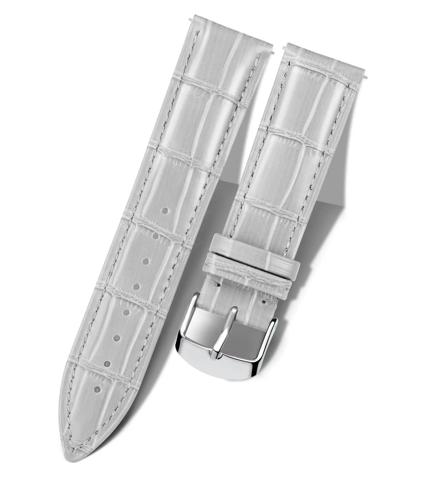 BINLUN Cinturino per Orologio in Pelle Sgancio Rapido, 20 mm, Grigio - immagine 1