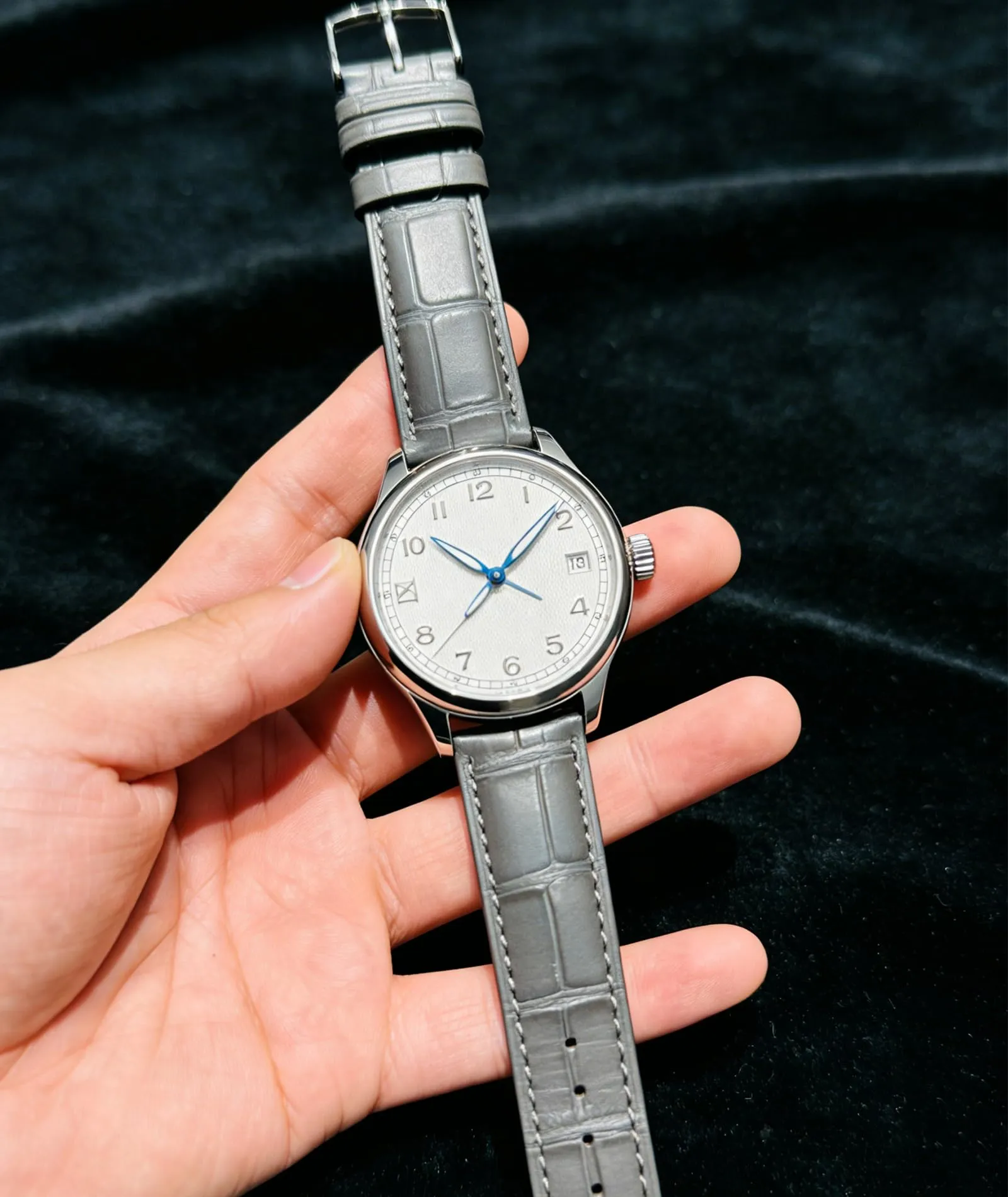 BINLUN Cinturino per Orologio in Pelle Sgancio Rapido Unisex, Grigio, 24 mm - immagine 4