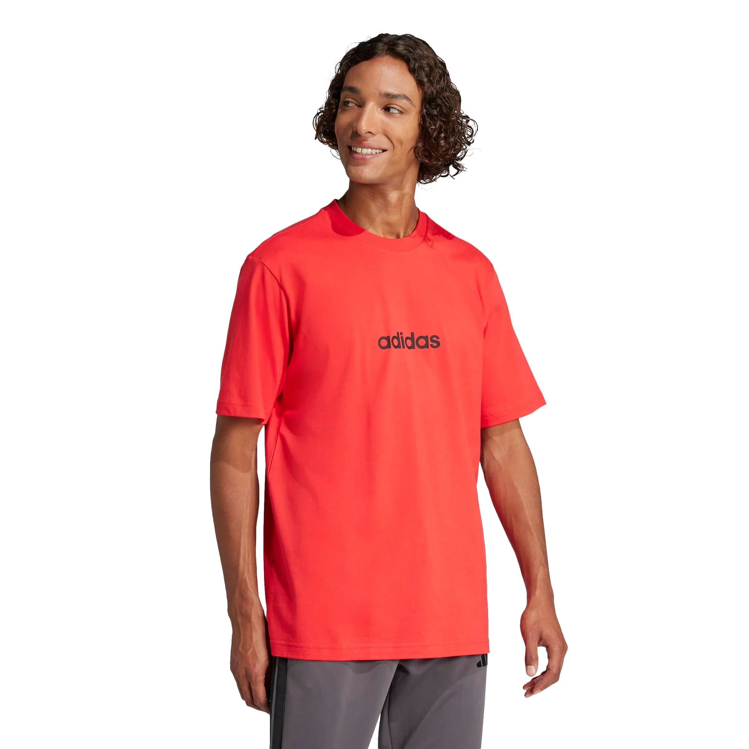 Adidas Essentials Linear Single T-Shirt Jersey da Uomo, XL Tall - immagine 2