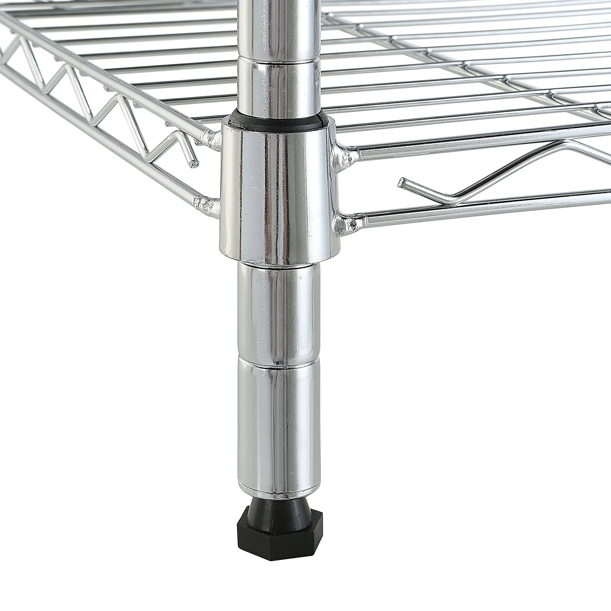 Amazon Basics Scaffale a torre regolabile con 5 ripiani, cromato, 40.6 x 40.6 x 137.2 cm - immagine 4