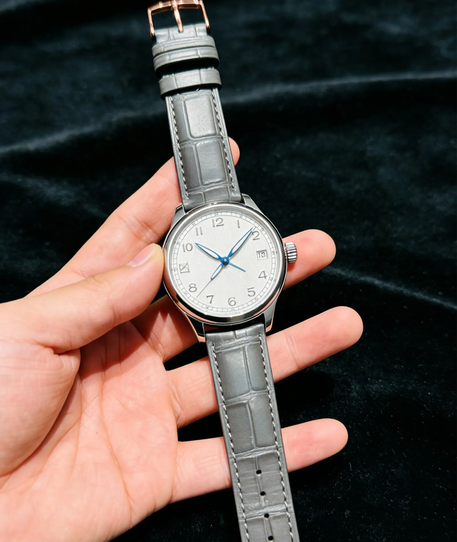 BINLUN Cinturino per Orologio in Pelle Sgancio Rapido, Grigio, 17 mm - immagine 4