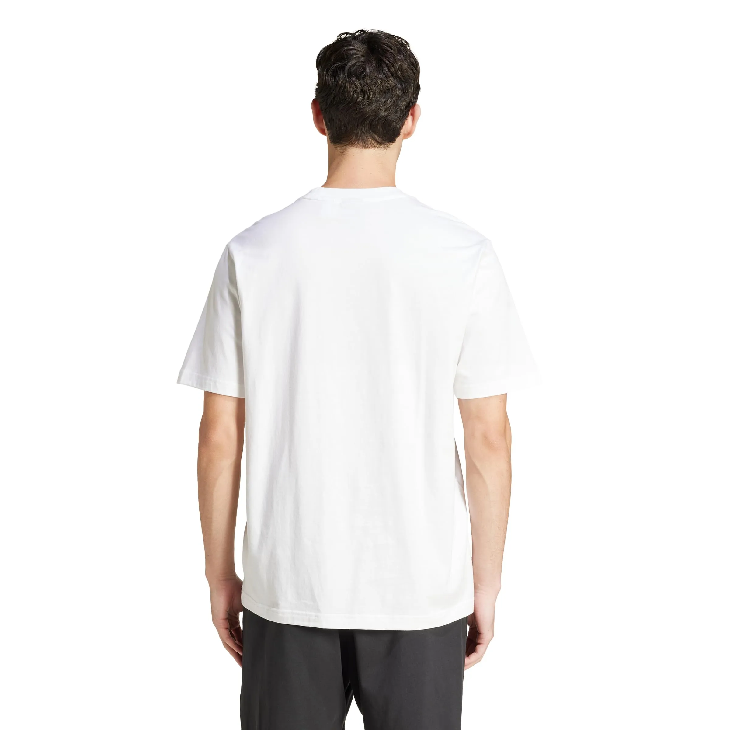 Adidas Essentials Linear Single T-Shirt Uomo, Bianco/Nero, XXS - immagine 4