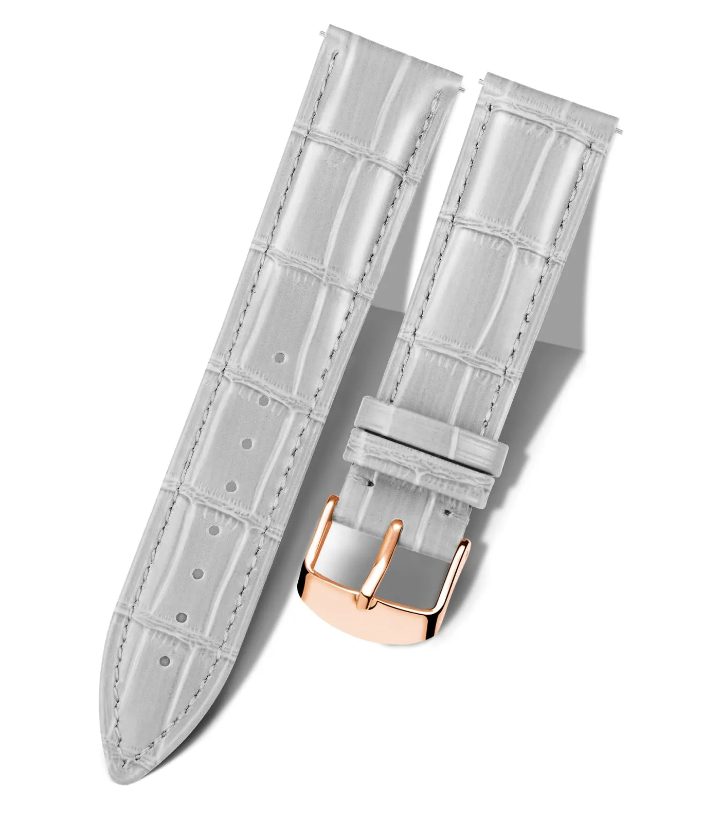 BINLUN Cinturino per Orologio in Pelle Sgancio Rapido per Uomo e Donna, Grigio, 13mm - immagine 1