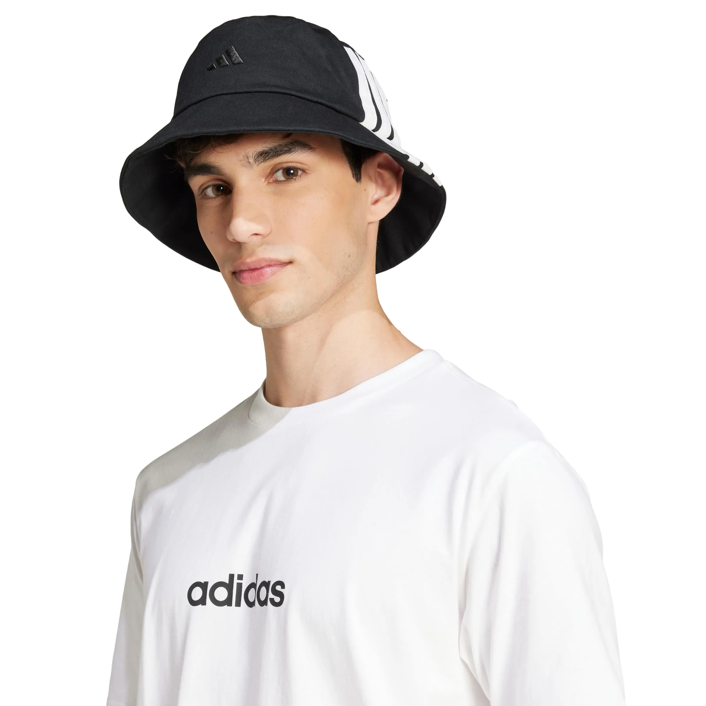 Adidas Originals Essentials Linear Single Jersey Men's T-Shirt - White/Black, L - immagine 5