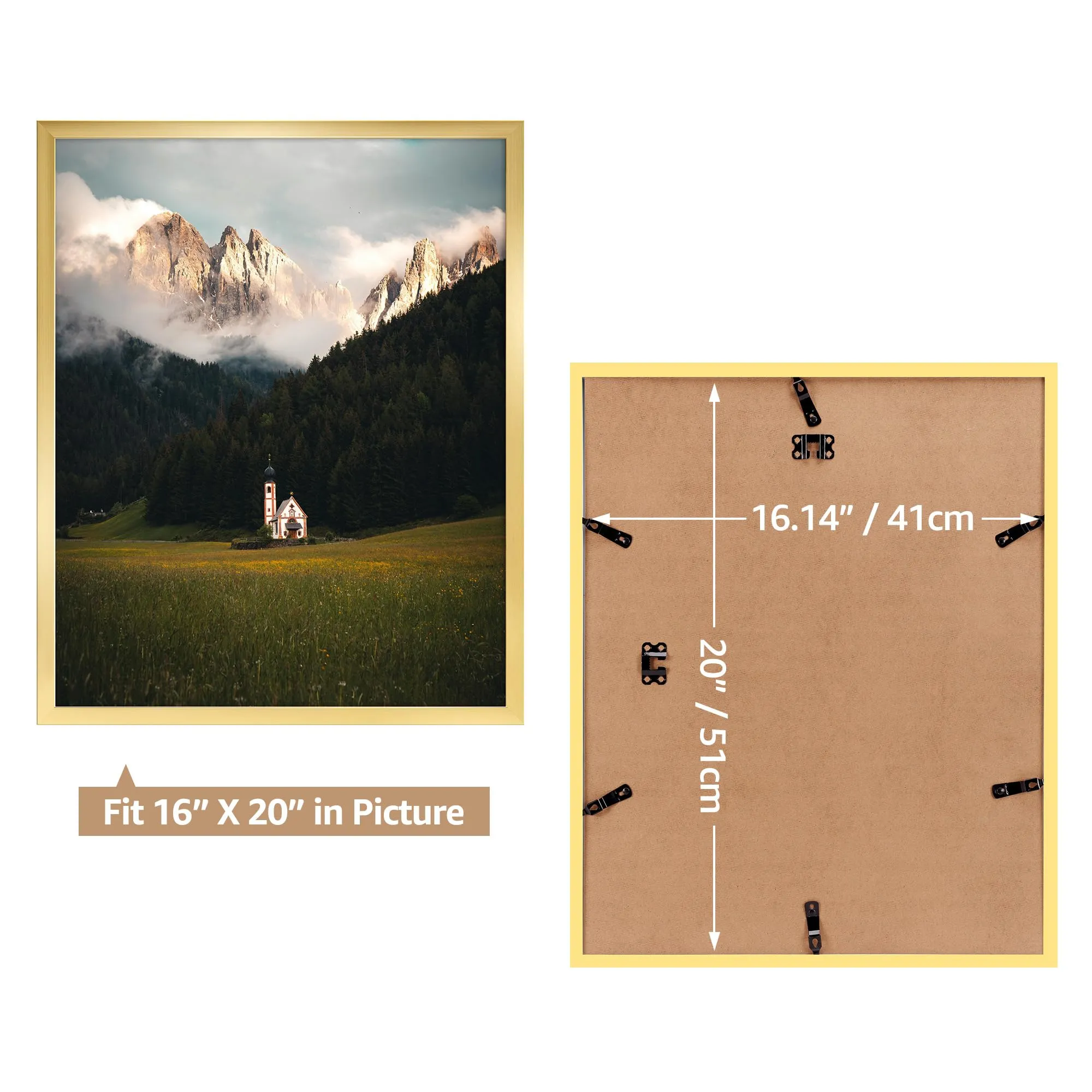 Giftgarden Cornice PVC Dorata 40x50 cm - immagine 2