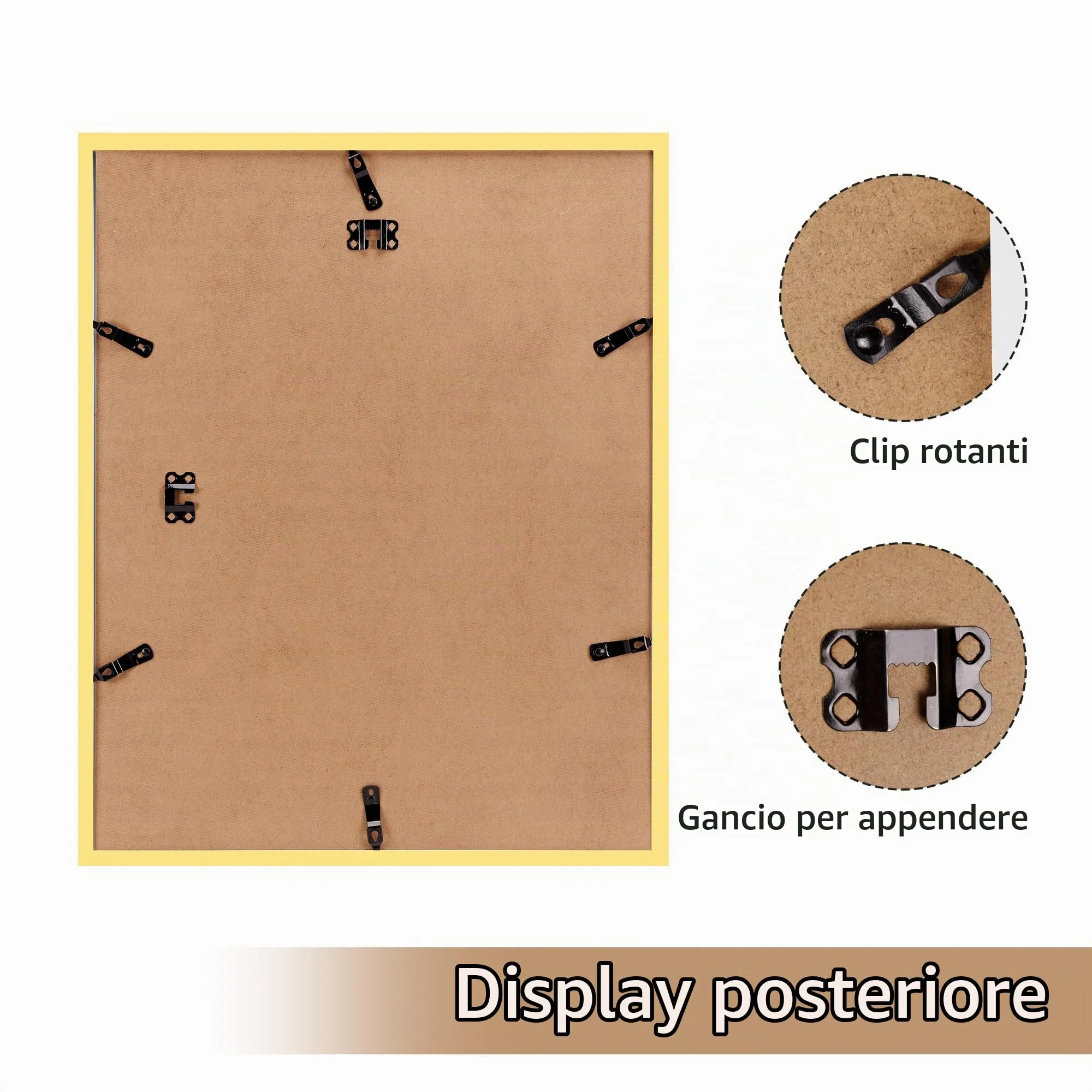 Giftgarden Cornice PVC Dorata 40x50 cm - immagine 3