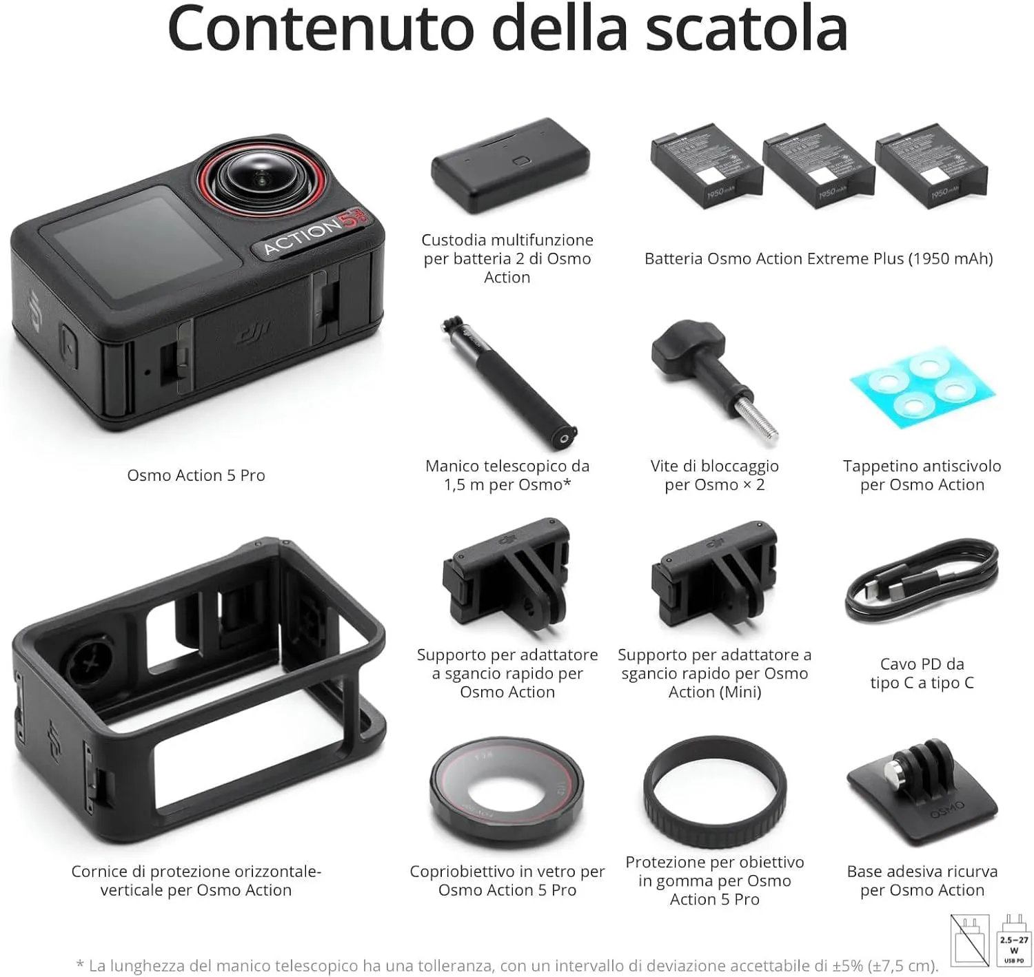 DJI Osmo Action 5 Pro Adventure Combo 4K Action Camera - immagine 9