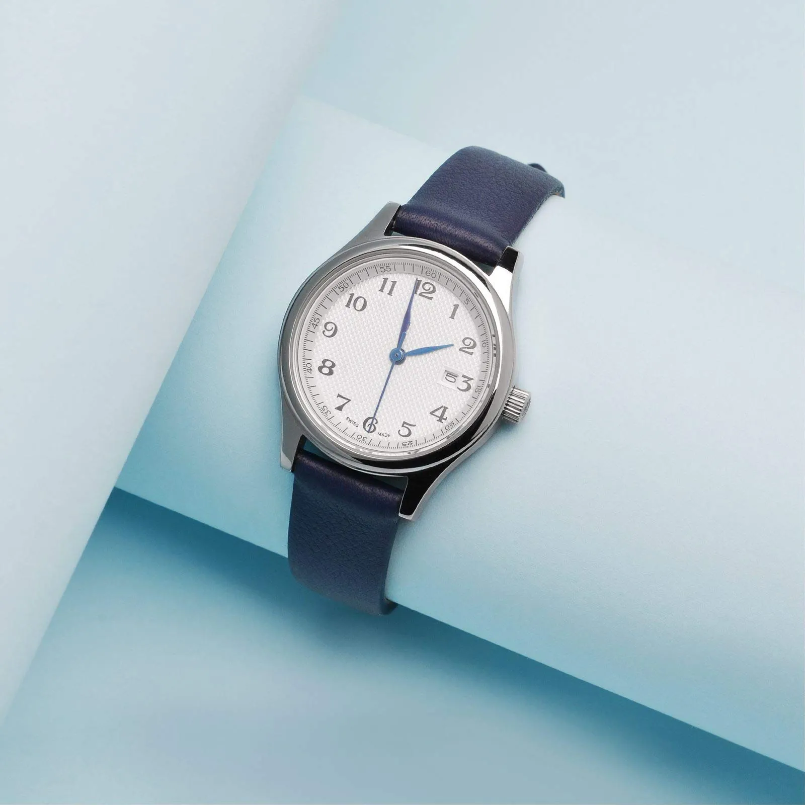 WOCCI Cinturino per Orologio in Pelle 8mm - Blu Scuro con Fibbia Oro Rosa - immagine 2