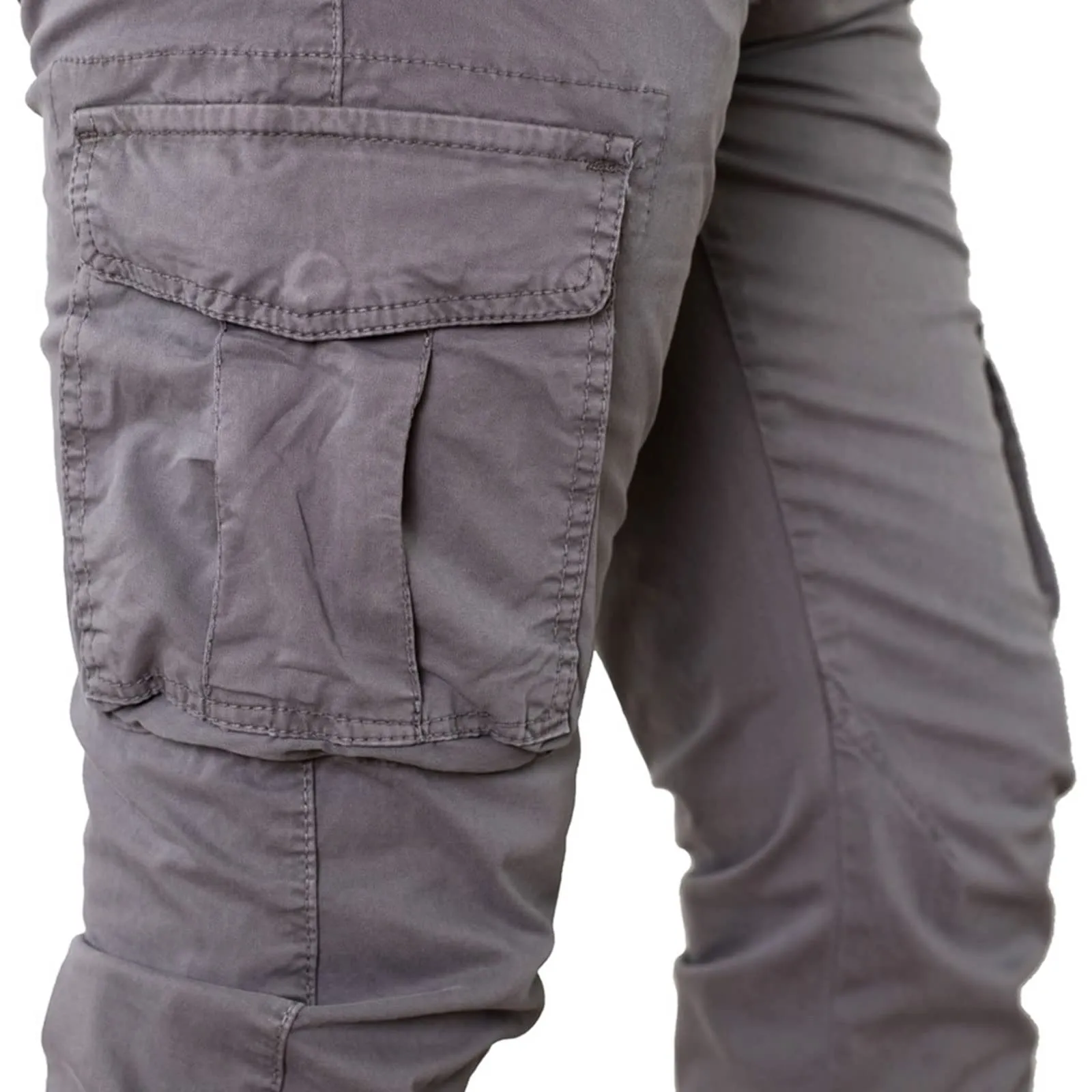 Toocool Pantaloni Cargo Militari Uomo Cotone G6538 G6601 Grigio Taglia 50 - immagine 2
