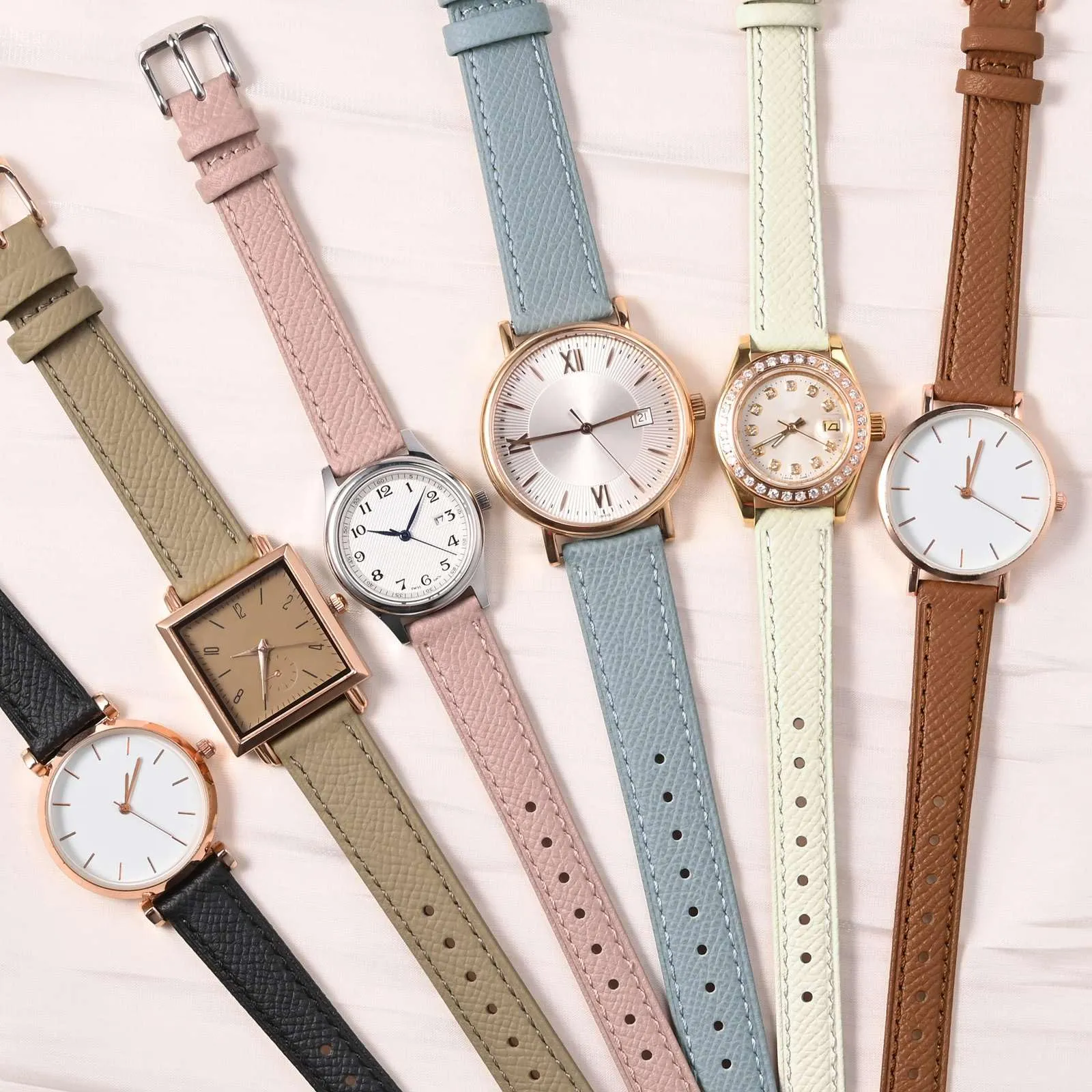 WOCCI Grace Cinturino per Orologio da Donna in Pelle 13mm, Sgancio Rapido, Fibbia Oro (Marrone) - immagine 7
