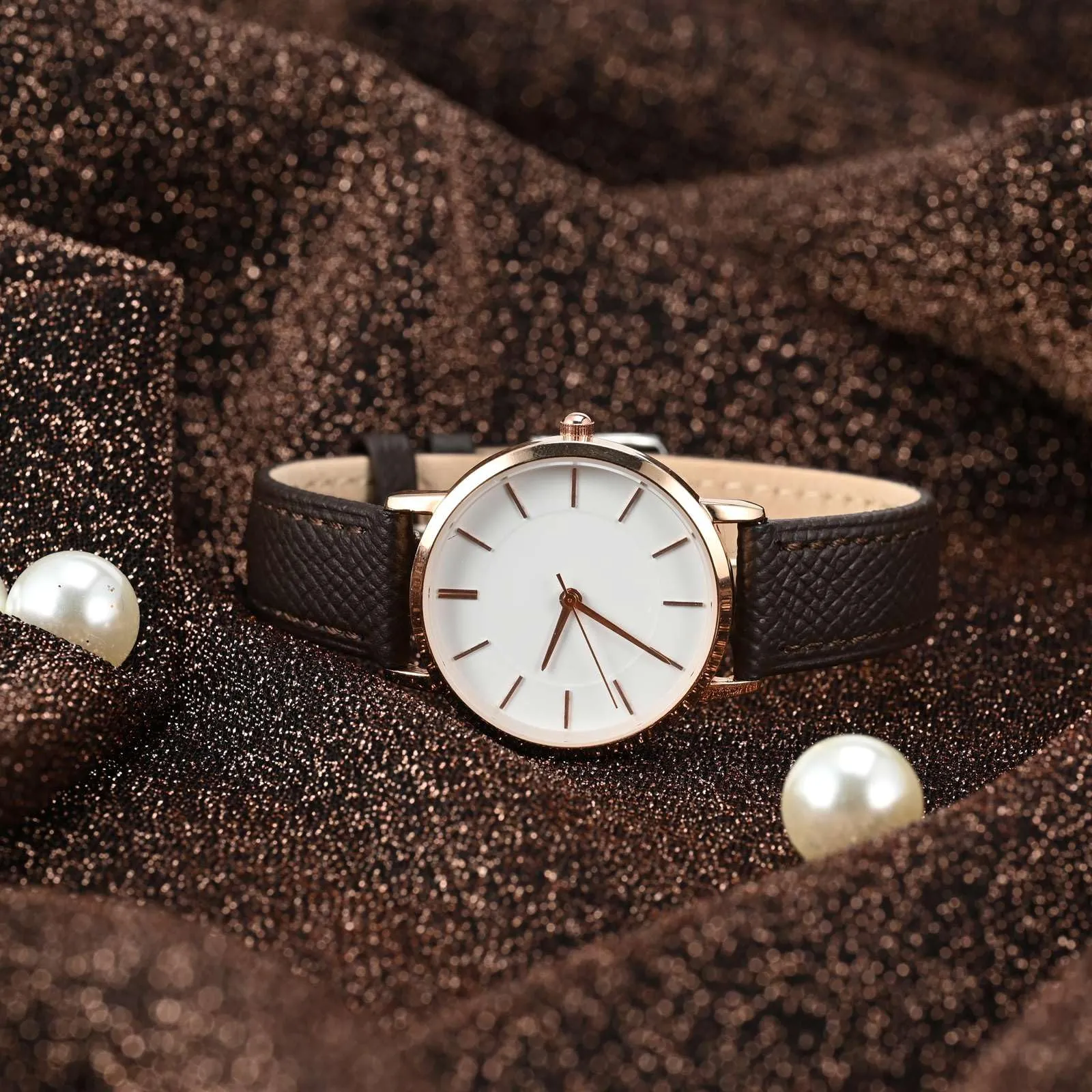 WOCCI Grace Cinturino per Orologio da Donna, 16mm, Pelle Grana Superiore, Sgancio Rapido, Fibbia Argento, Marrone Scuro - immagine 9