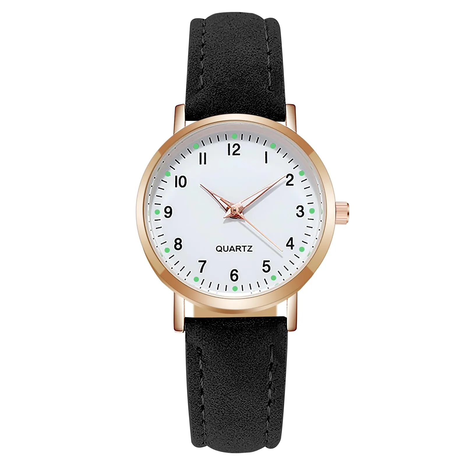 AOOSU Orologio da Donna al Quarzo Analogico, Cinturino Satinato (Nero) - immagine 1