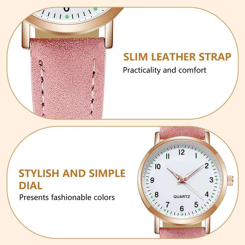 AOOSU Orologio da Donna al Quarzo Analogico con Cinturino Satinato (Rosa) - immagine 5