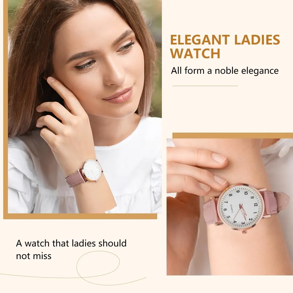 AOOSU Orologio da Donna al Quarzo Analogico con Cinturino Satinato (Rosa) - immagine 6