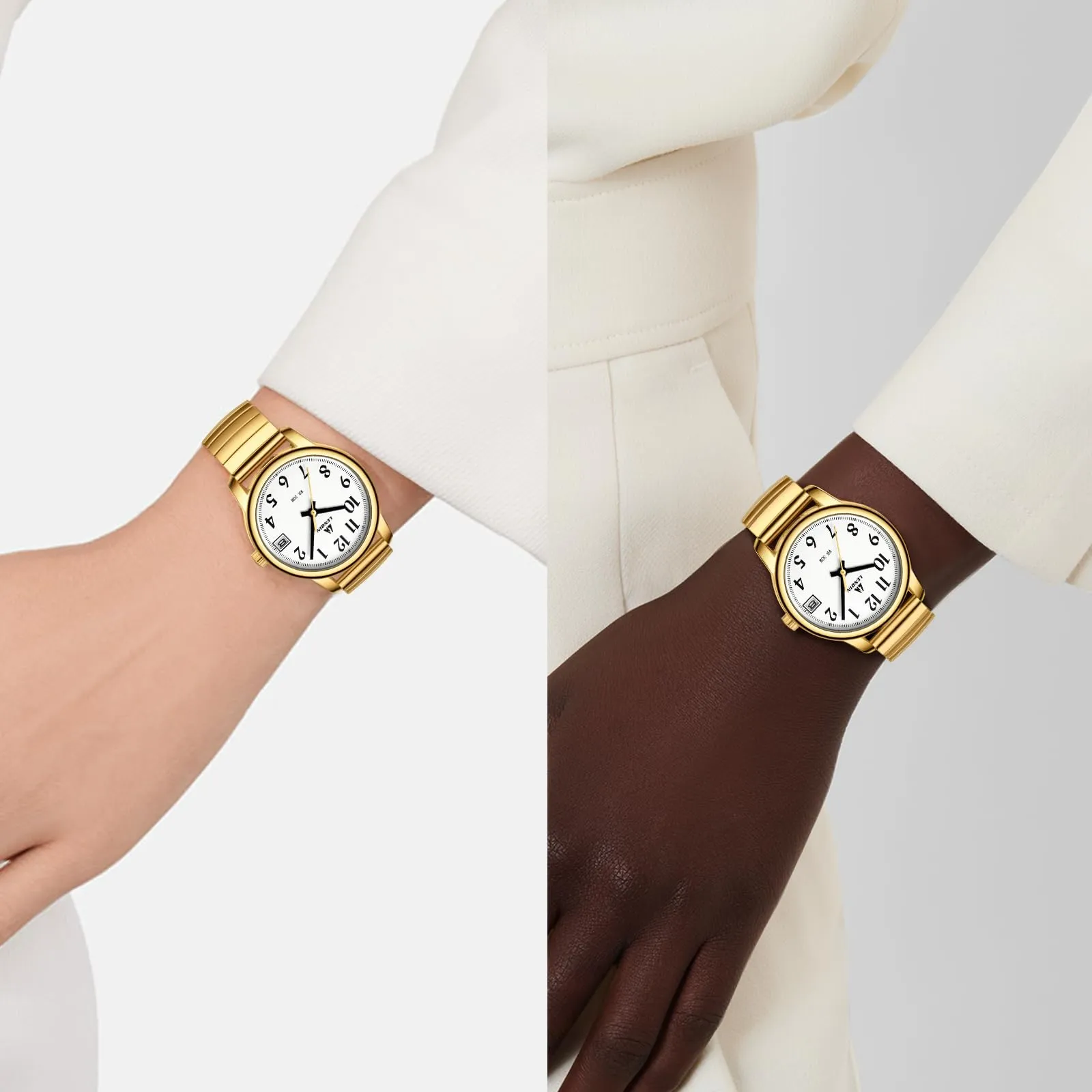 LN LENQIN Orologio Donna Acciaio Inossidabile Analogico Quarzo 3ATM L0162 - immagine 5