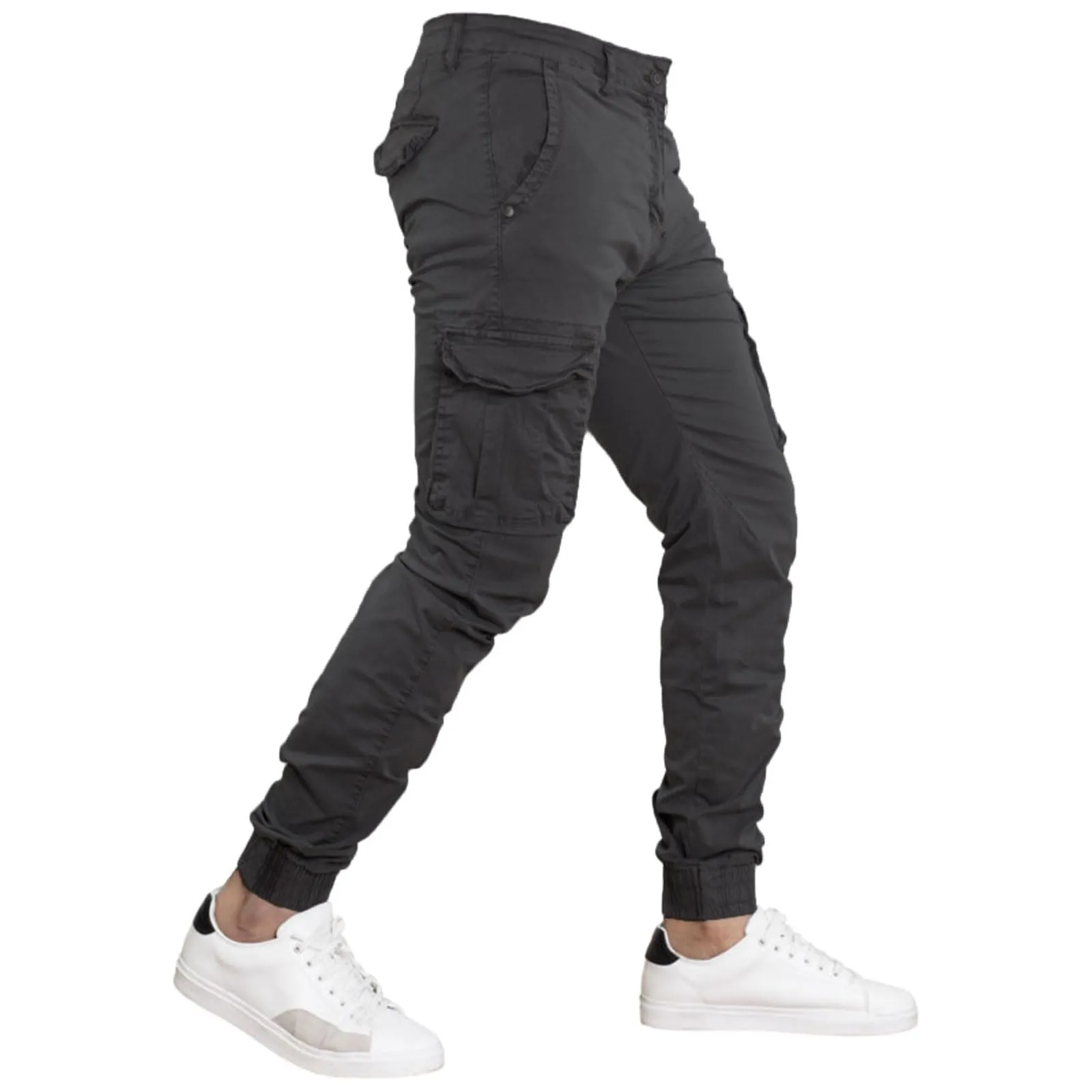 Toocool Pantaloni Cargo Militari Uomo in Cotone G6571 Grigio Taglia 52 - immagine 4