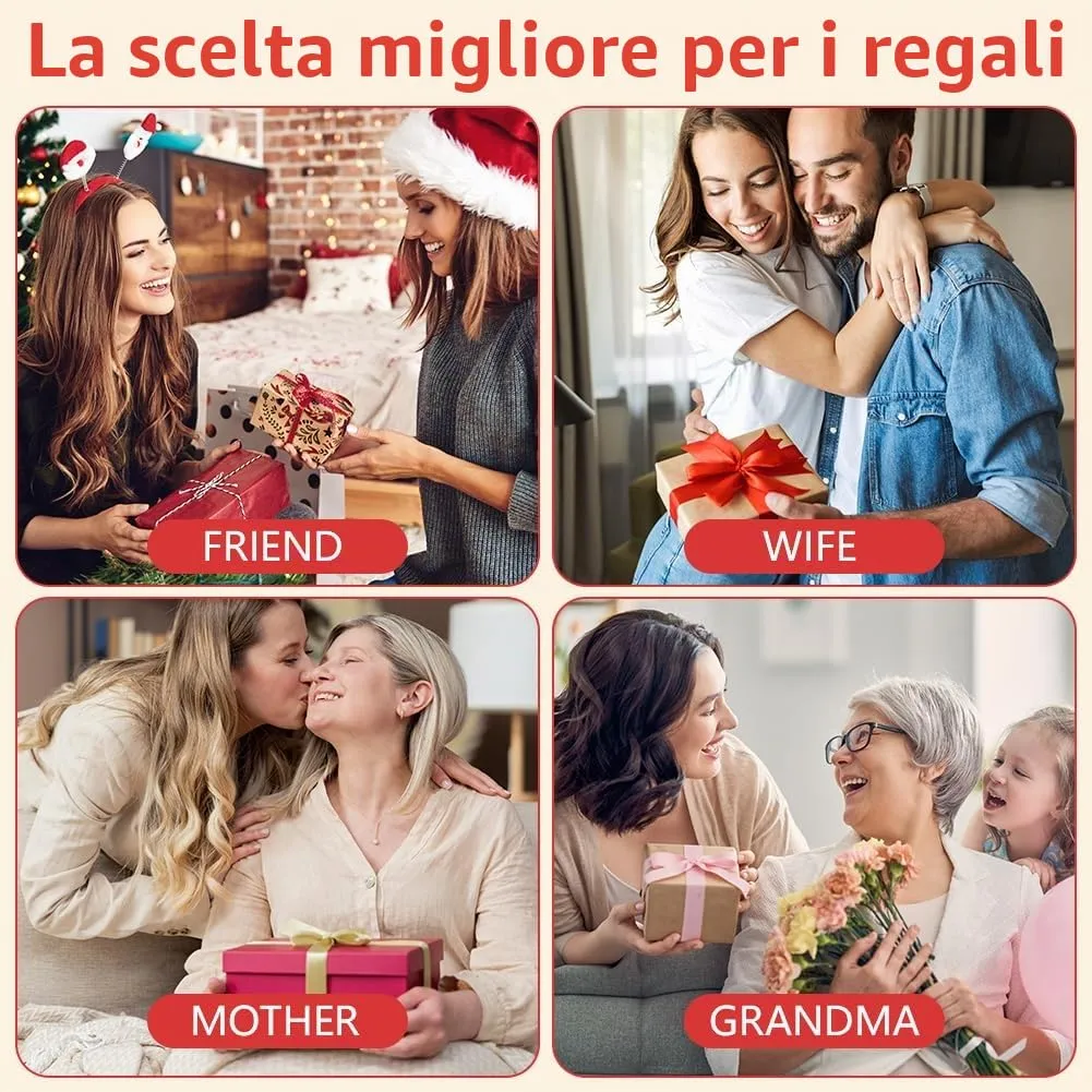 AOOSU Orologio da Donna al Quarzo Analogico, Cinturino Satinato (Rosso) - immagine 8