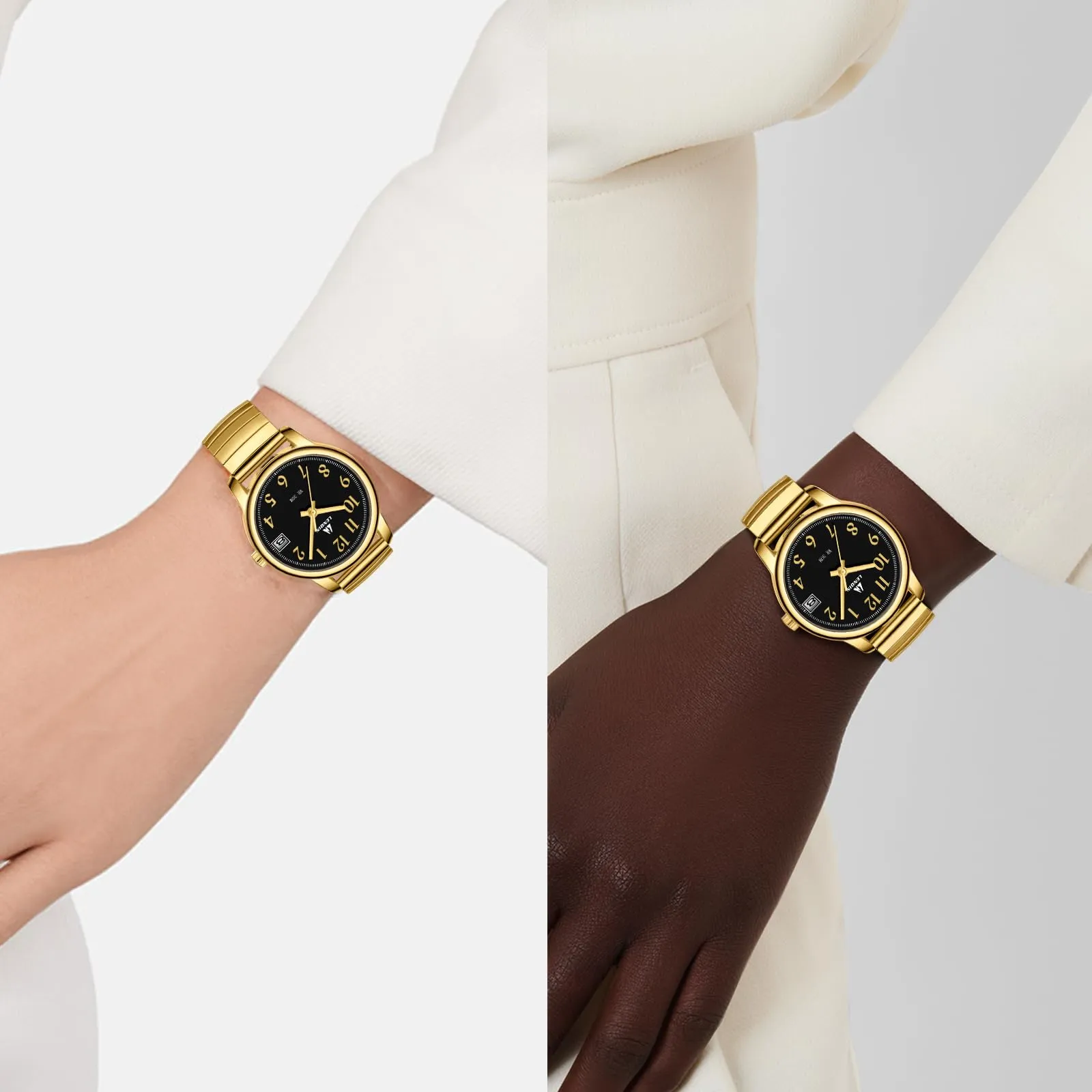LN LENQIN Orologio Donna Analogico Quarzo Acciaio Inossidabile 3ATM L0162 - immagine 5