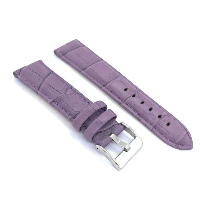 Diloy Cinturino Orologio Pelle Stampa Alligatore 368 Viola 26mm - immagine 2